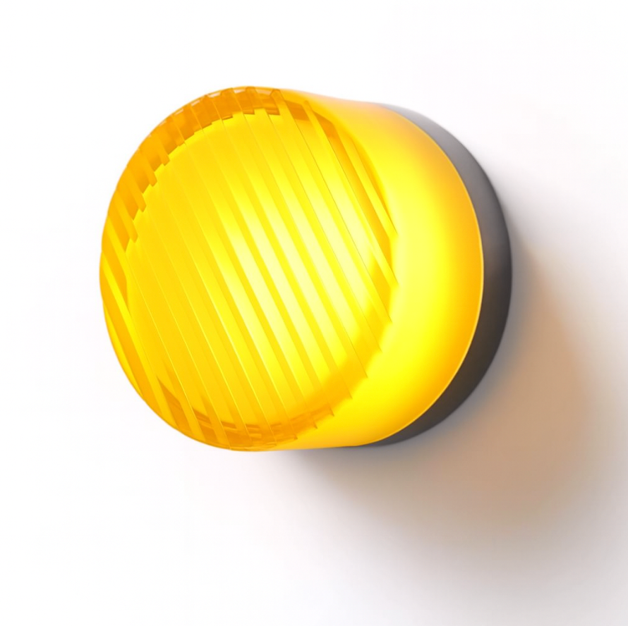 Modern Glass Wall Sconce with Rippled Shade