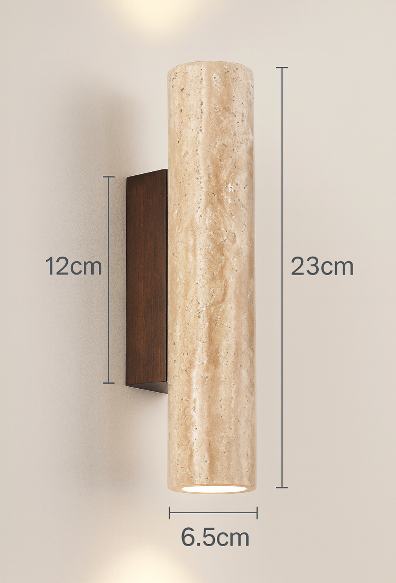 Travertine Wall Sconce with Up and Down Glow