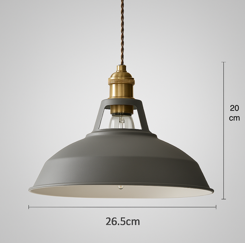 Colorful Iron Dome Pendant with Tri Color LED
