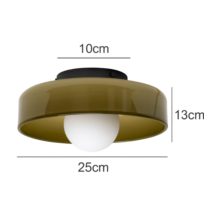 Nordic Glass Disc Wall Light with LED Glow