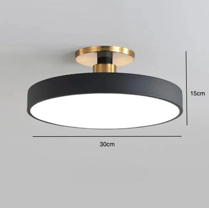 Modern Brass LED Ceiling Light with Acrylic