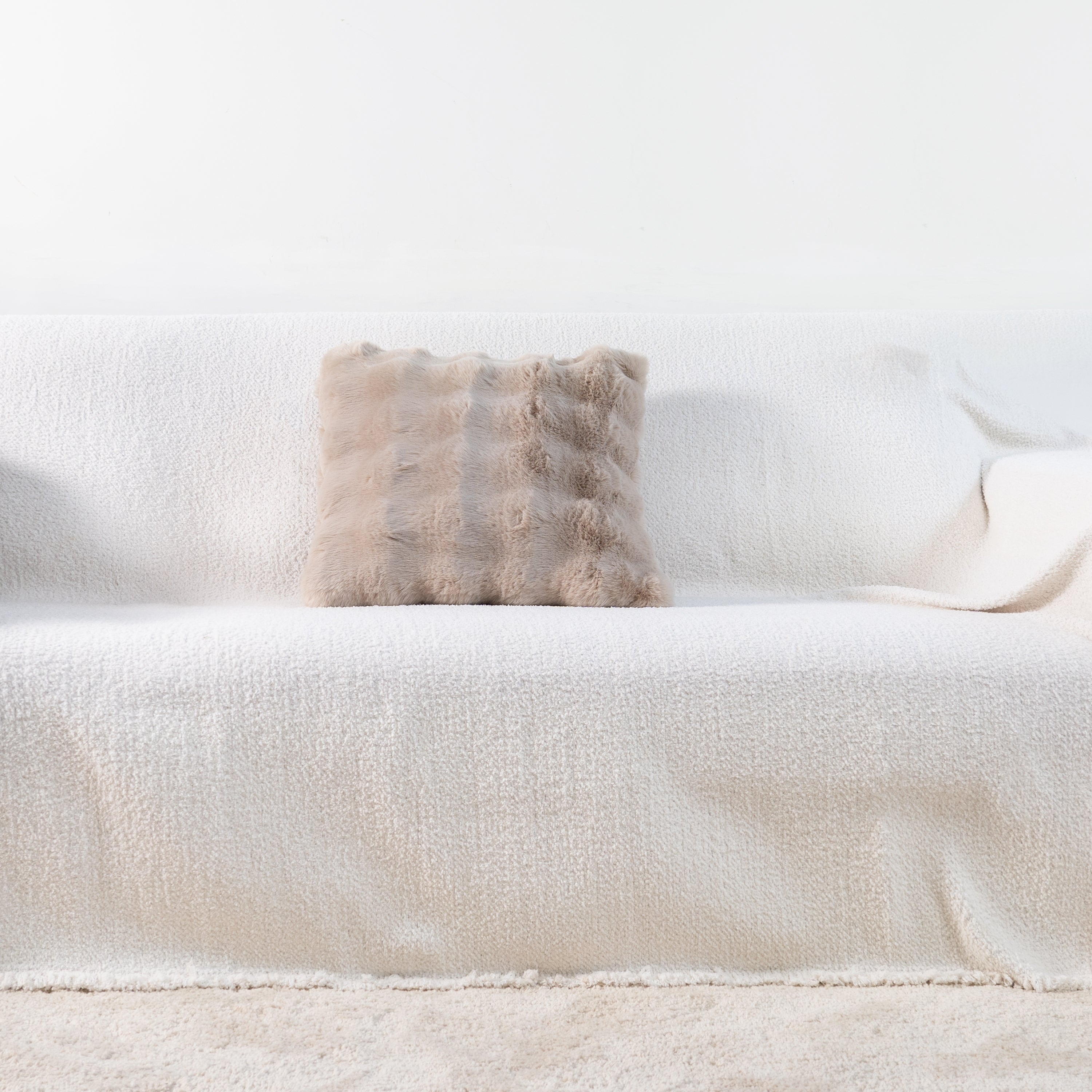 Soft Faux Fur Pillow Cover with Hidden Zipper