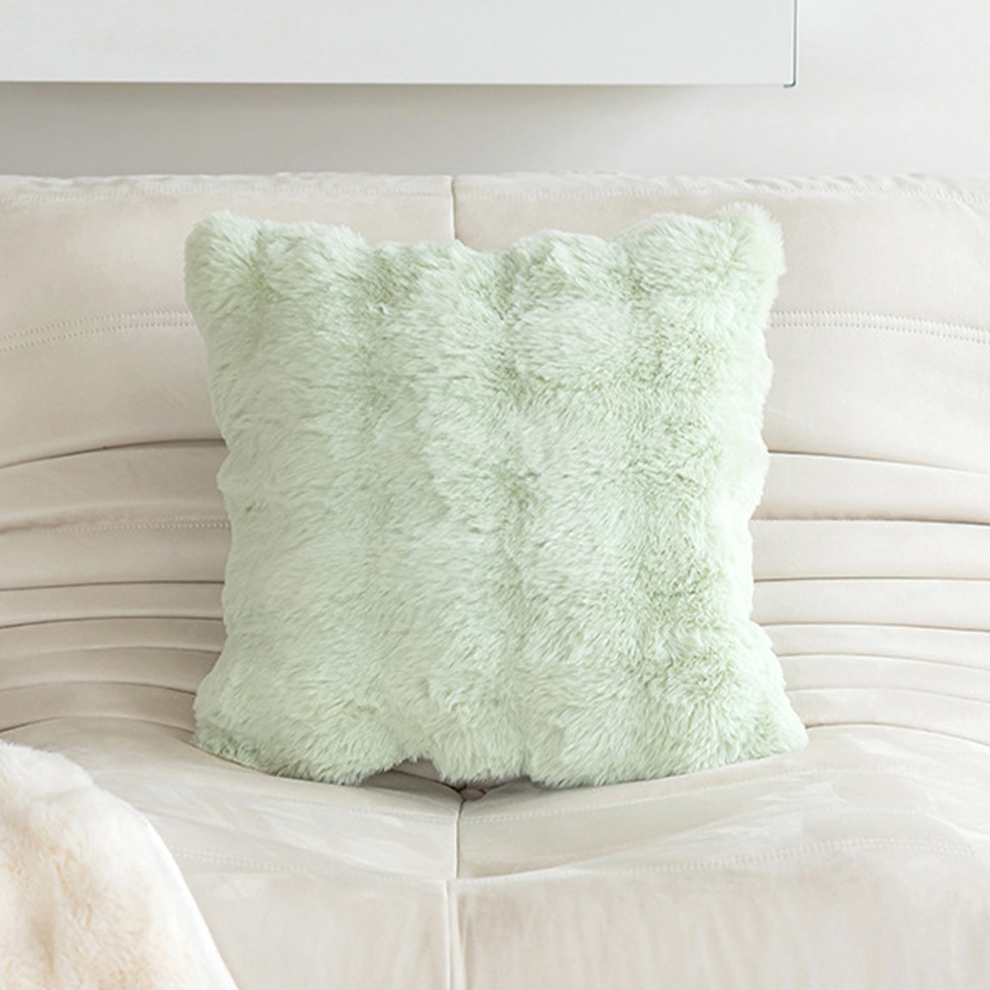 Soft Faux Fur Pillow Cover with Hidden Zipper