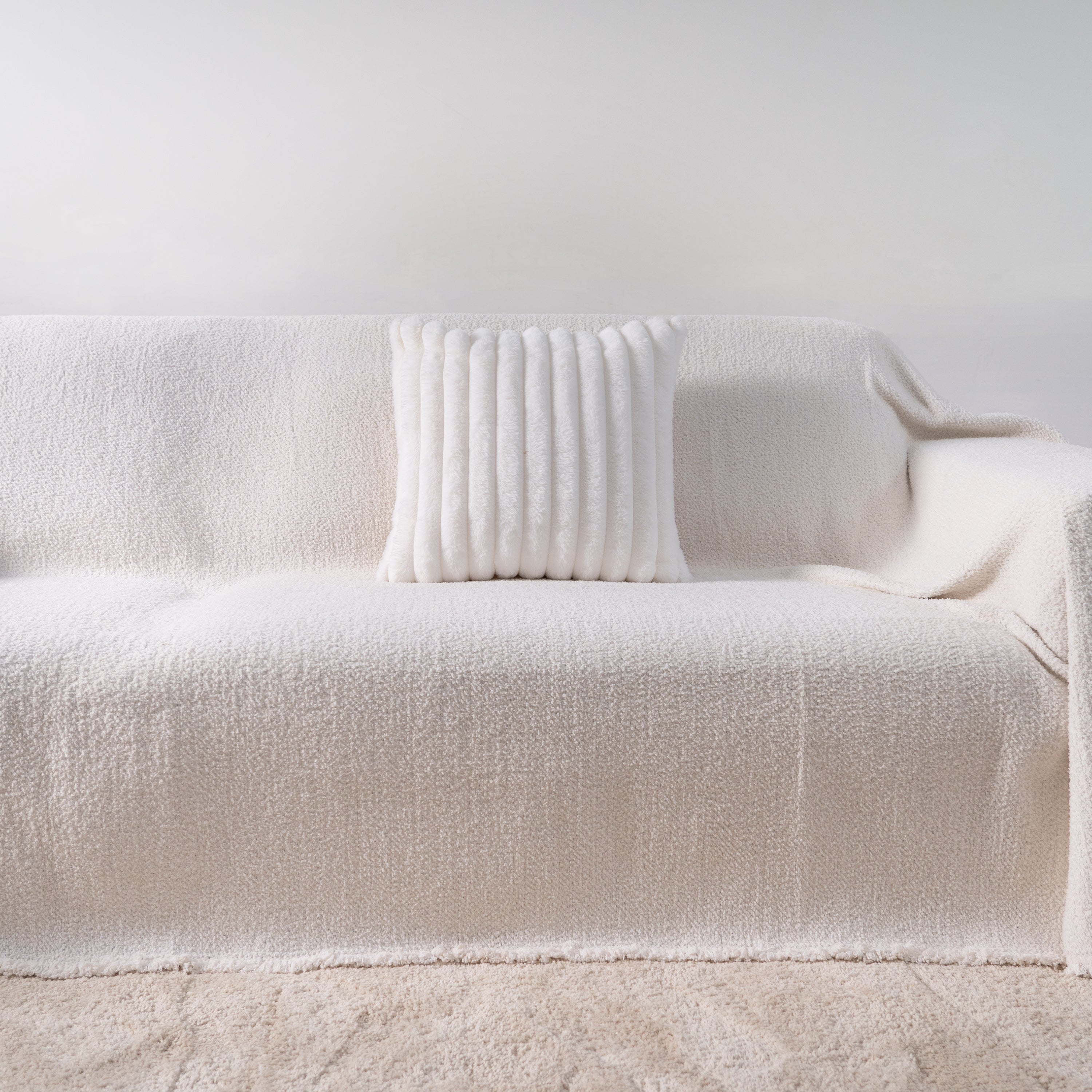 Soft Faux Fur Pillow Cover with Hidden Zipper