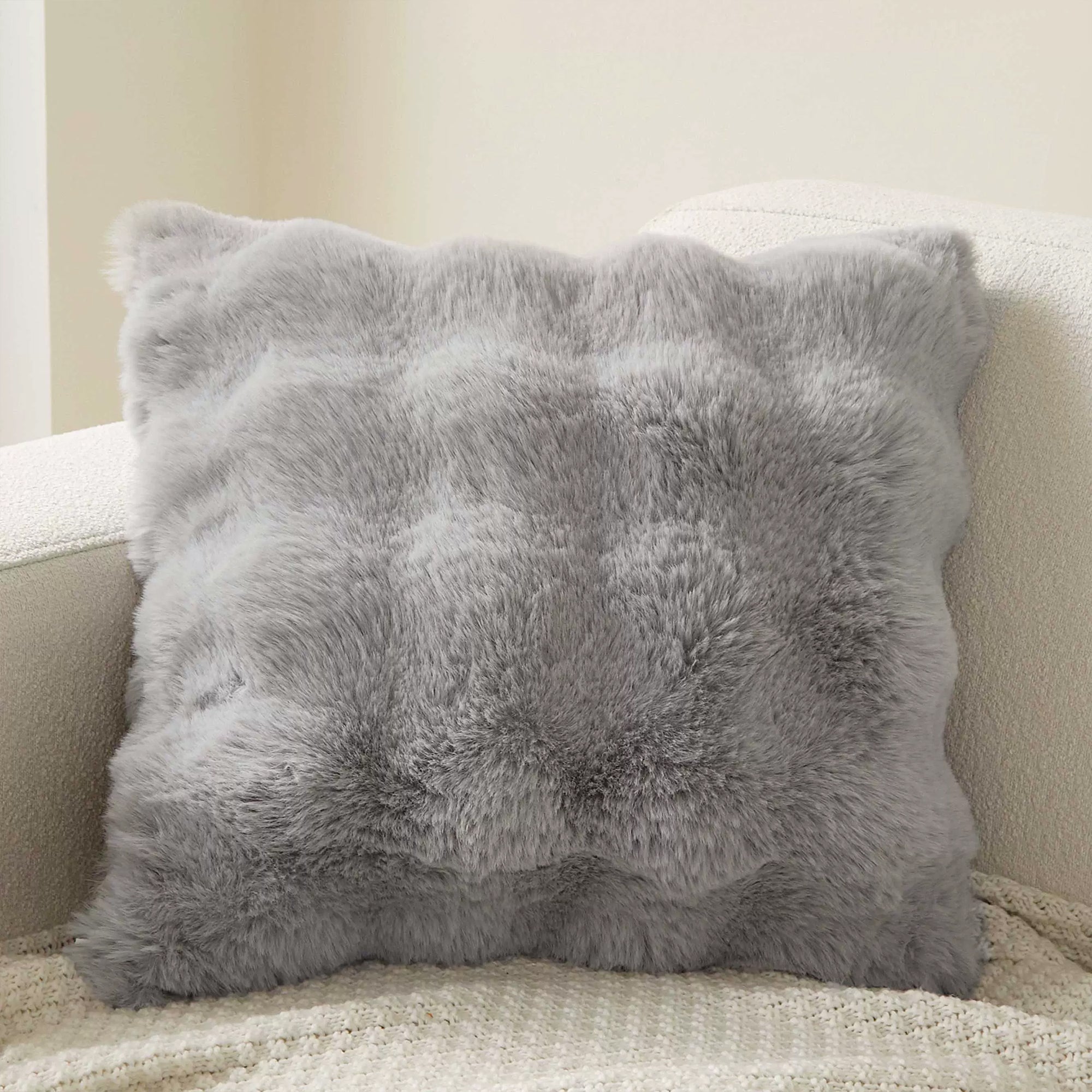 Soft Faux Fur Pillow Cover with Hidden Zipper