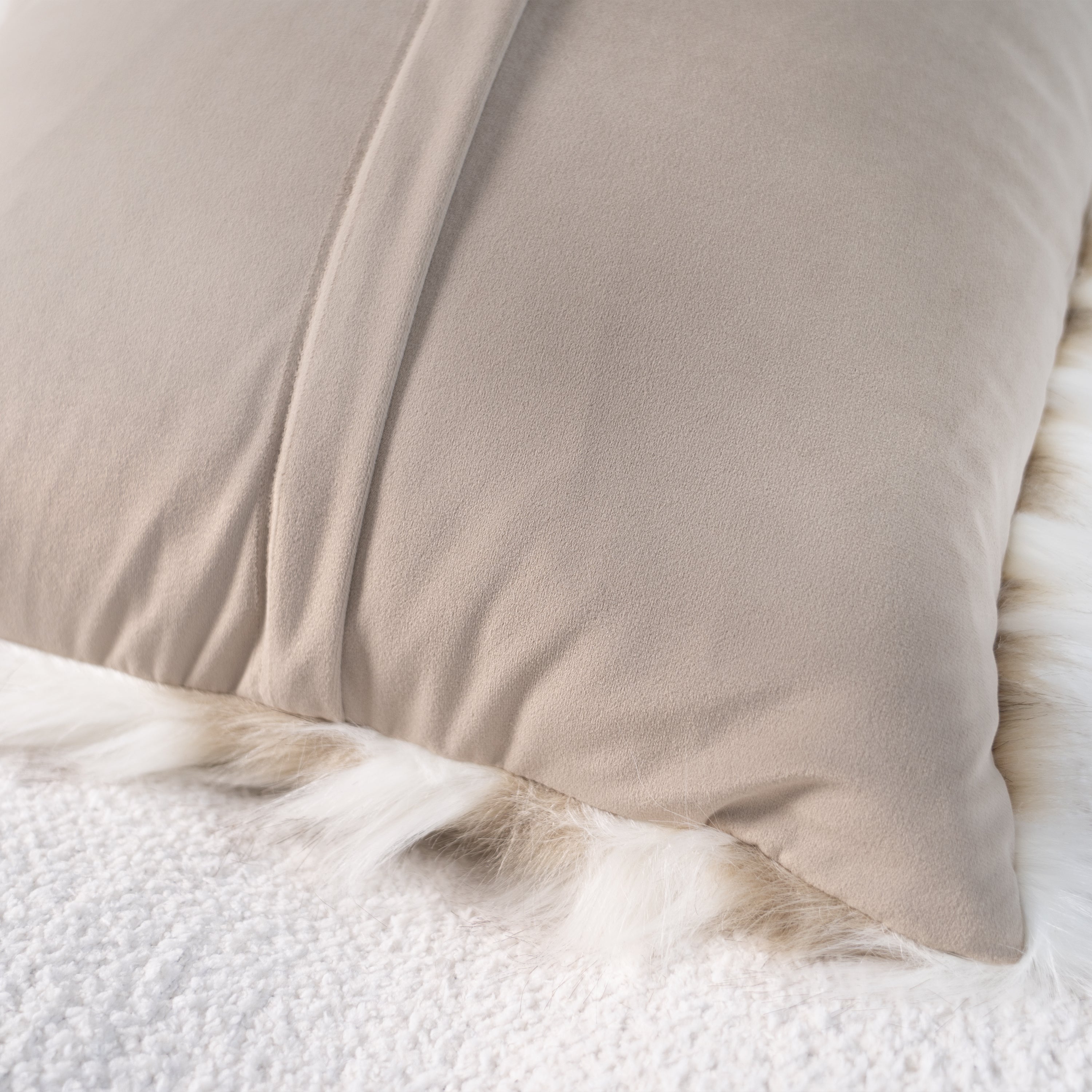 Soft Faux Fur Pillow Cover with Hidden Zipper