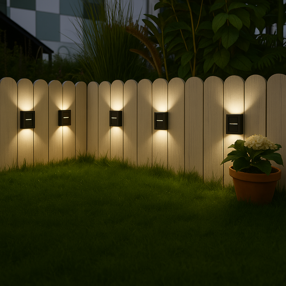 Solar Wall Light with Warm Up-and-Down Glow