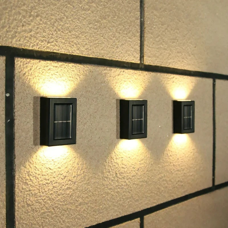 Solar Wall Light with Warm Up-and-Down Glow