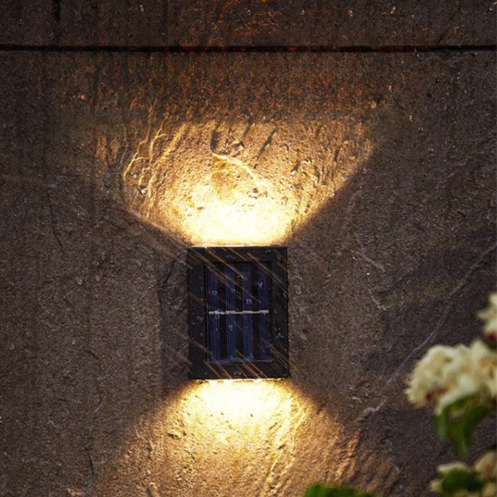 Solar Wall Light with Warm Up-and-Down Glow