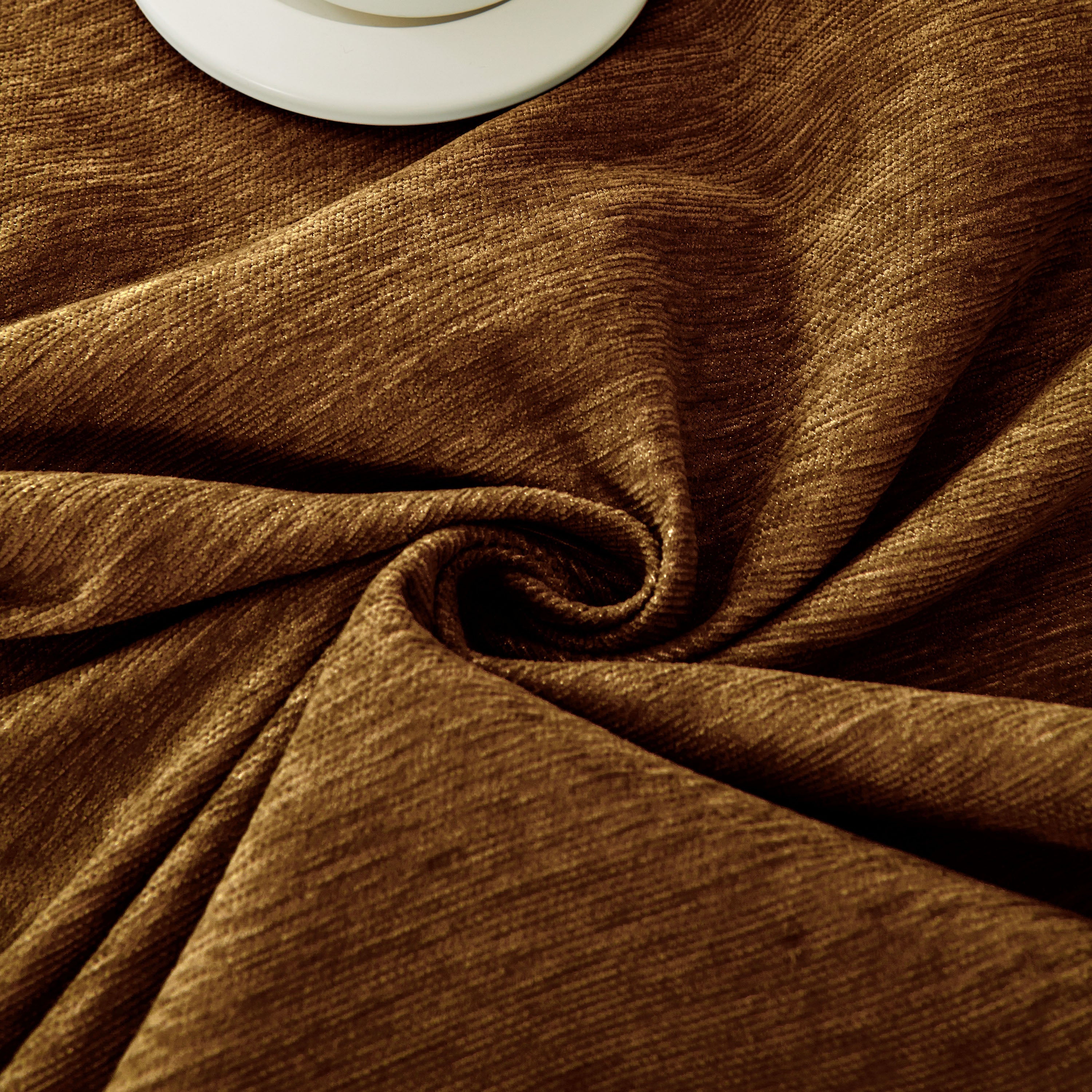 Solid Chenille Sofa Throw with Fringe Trim