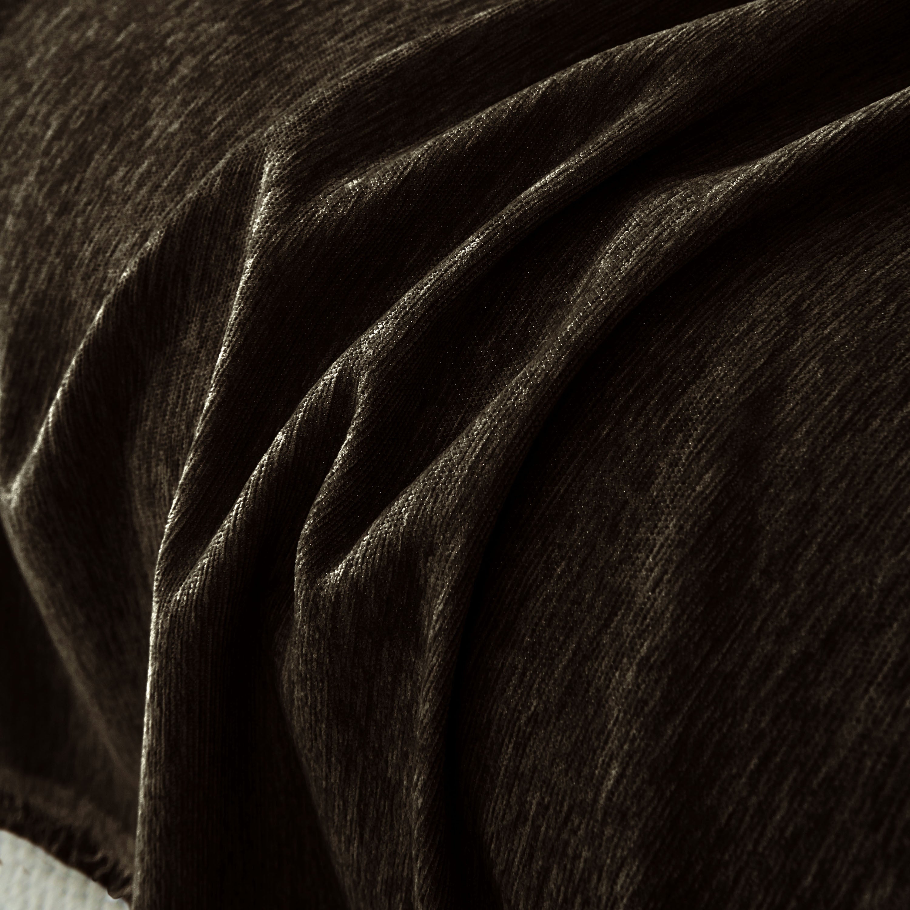 Solid Chenille Sofa Throw with Fringe Trim