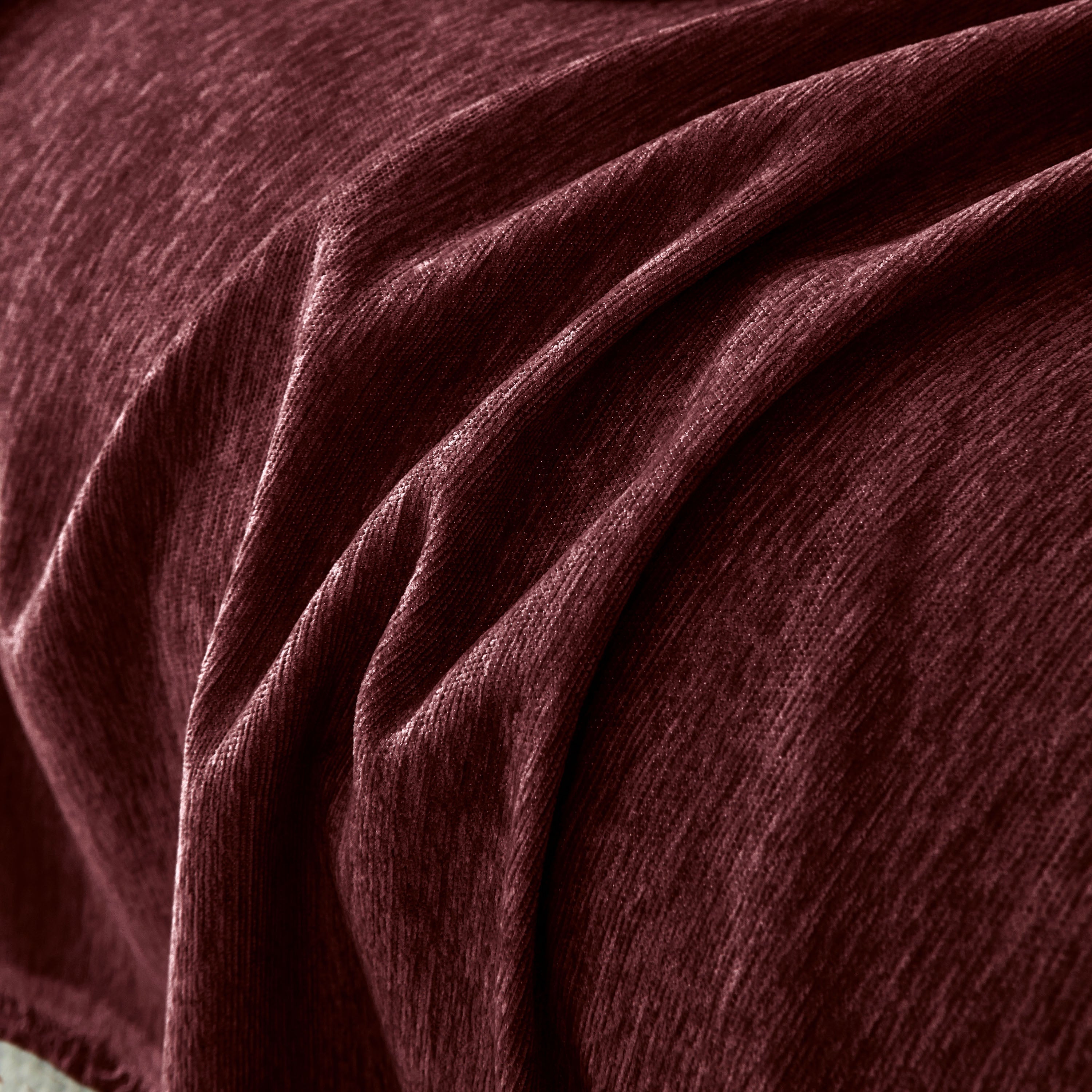 Solid Chenille Sofa Throw with Fringe Trim
