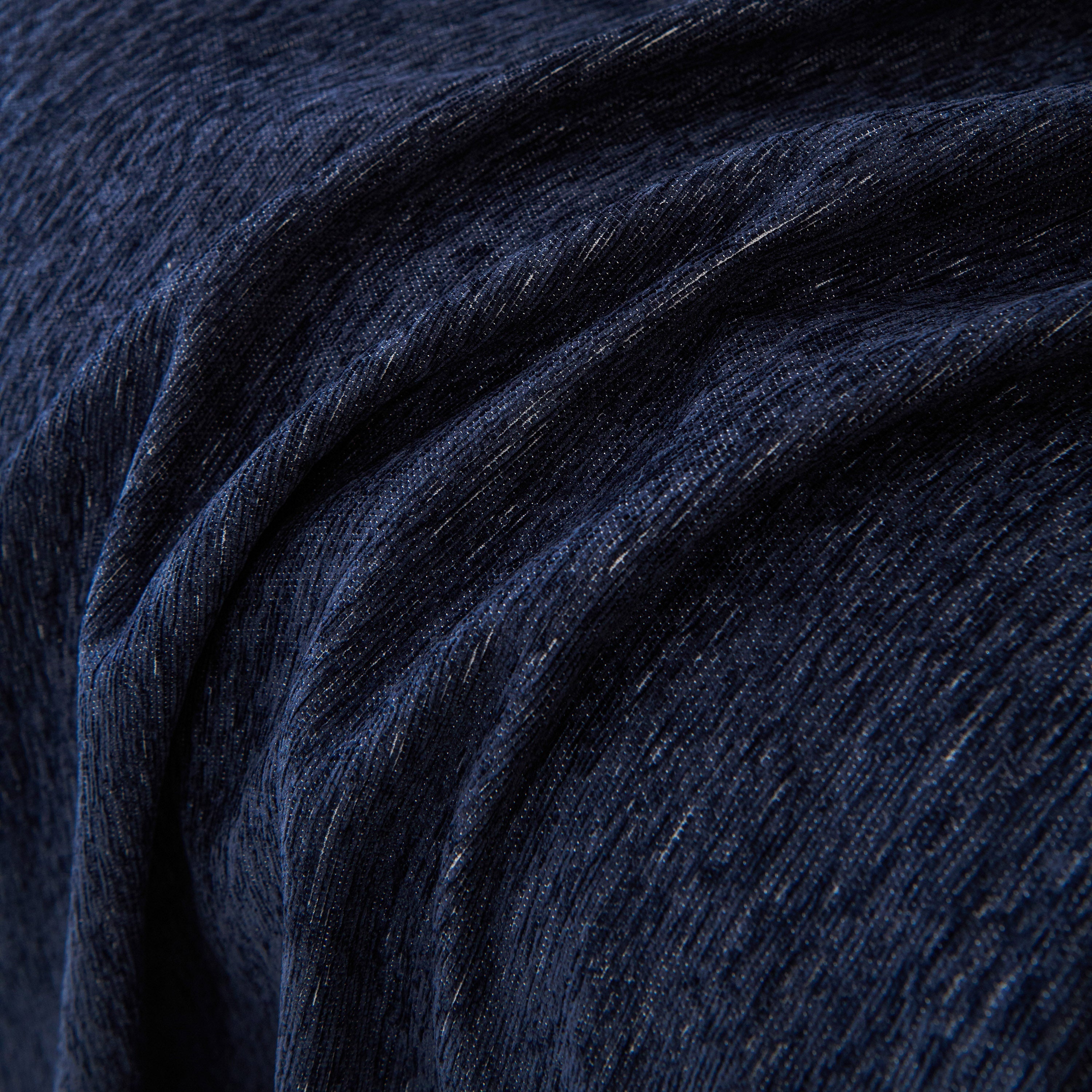 Solid Chenille Sofa Throw with Fringed Edge