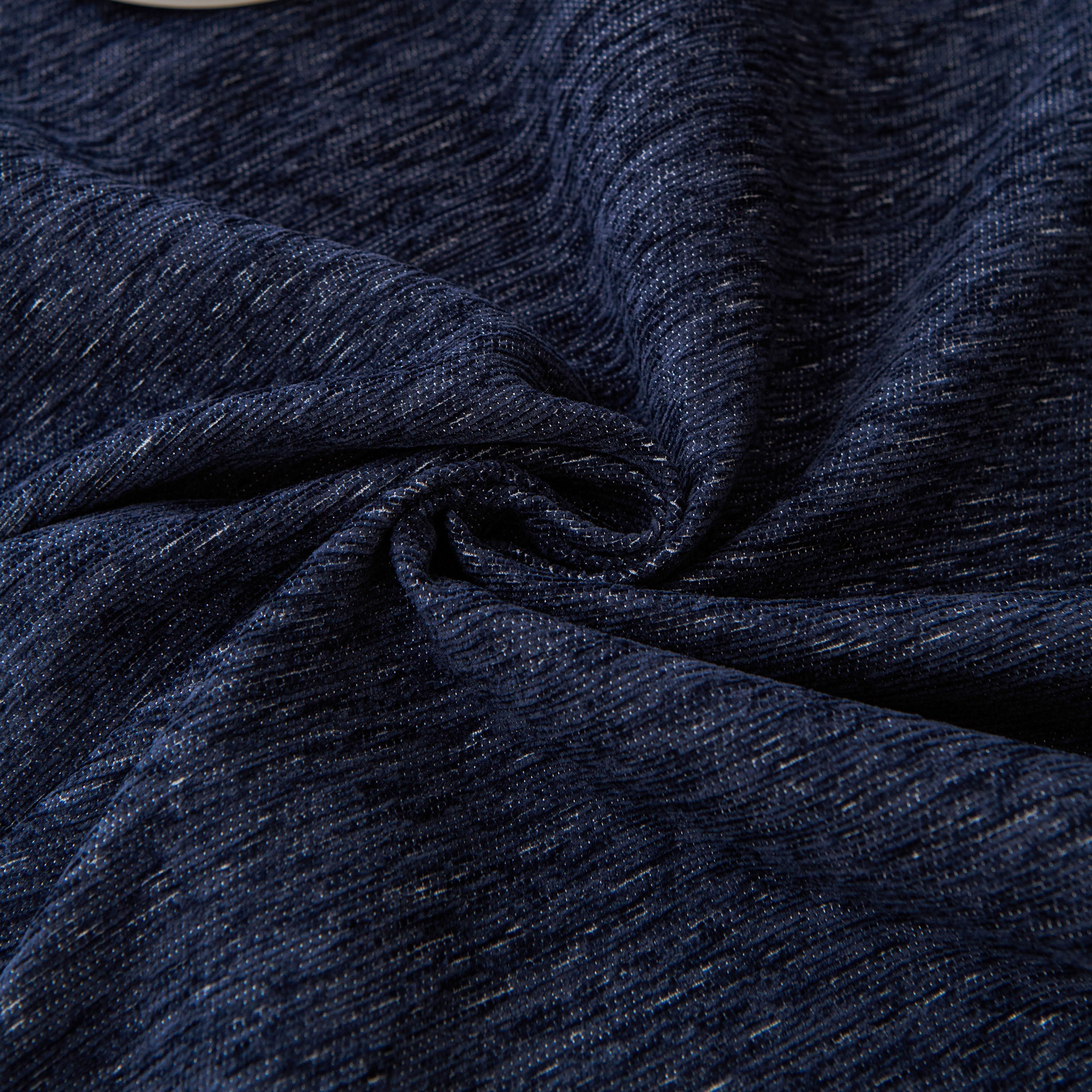 Solid Chenille Sofa Throw with Fringed Edge
