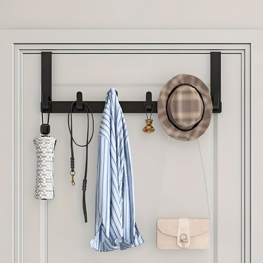 Stainless Door Hang Rack with 5 Hooks