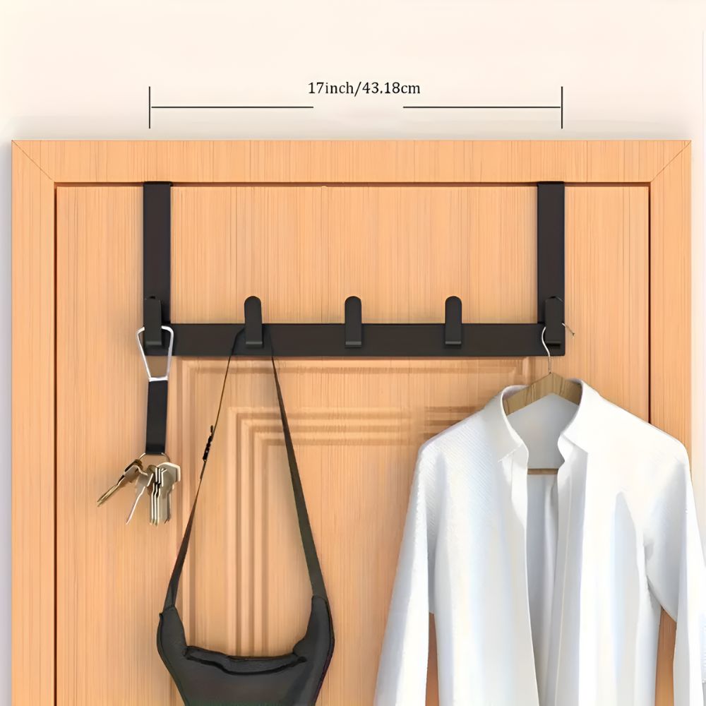 Stainless Door Hang Rack with 5 Hooks