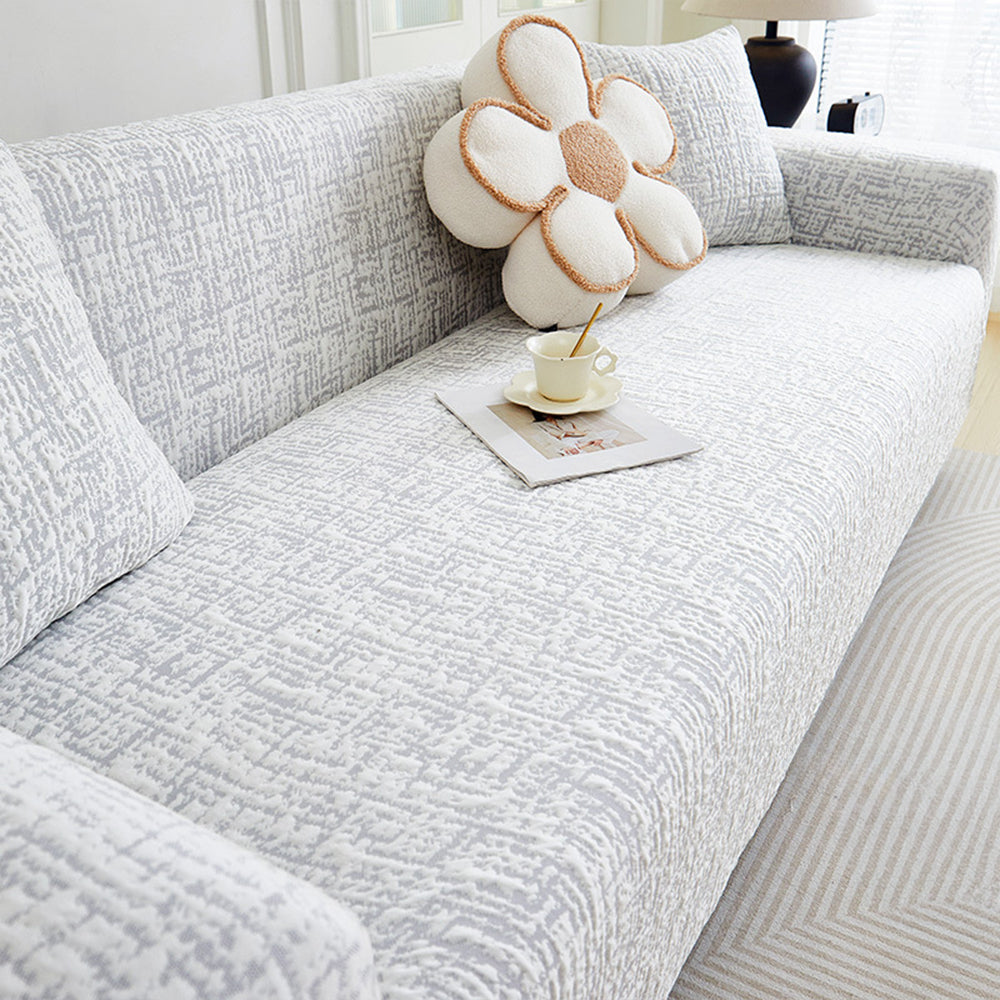 Stretch Sofa Cover with Textured Woven Finish