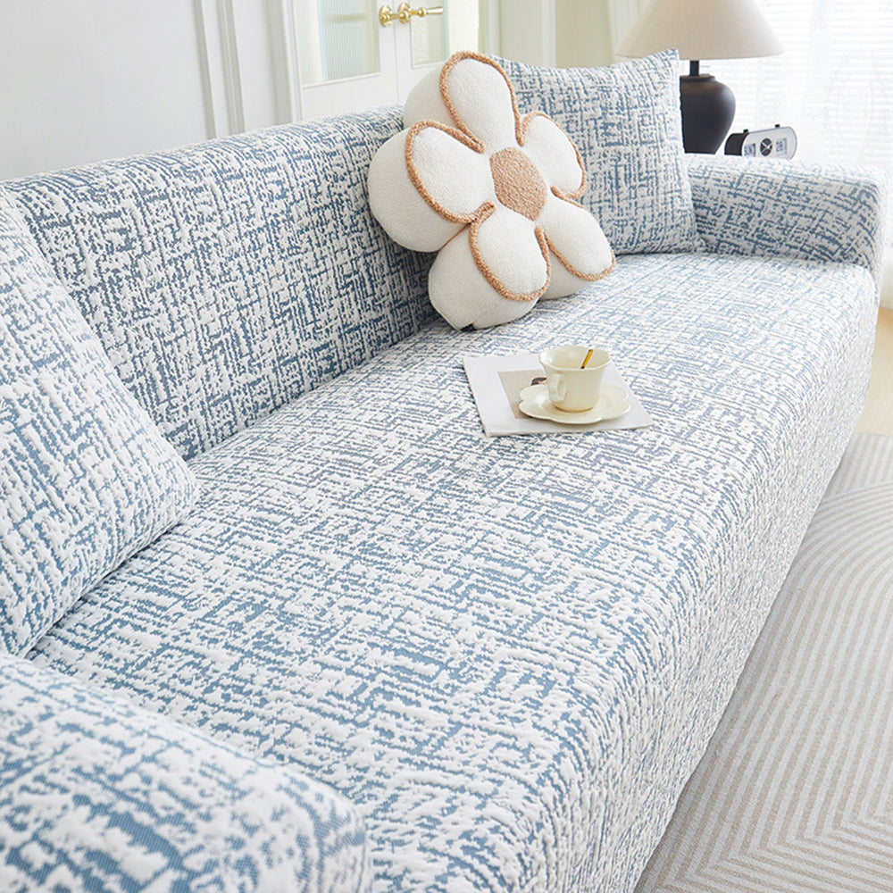 Stretch Sofa Cover with Textured Woven Finish