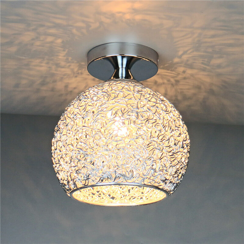Textured Aluminum Dome Ceiling Light Sphere