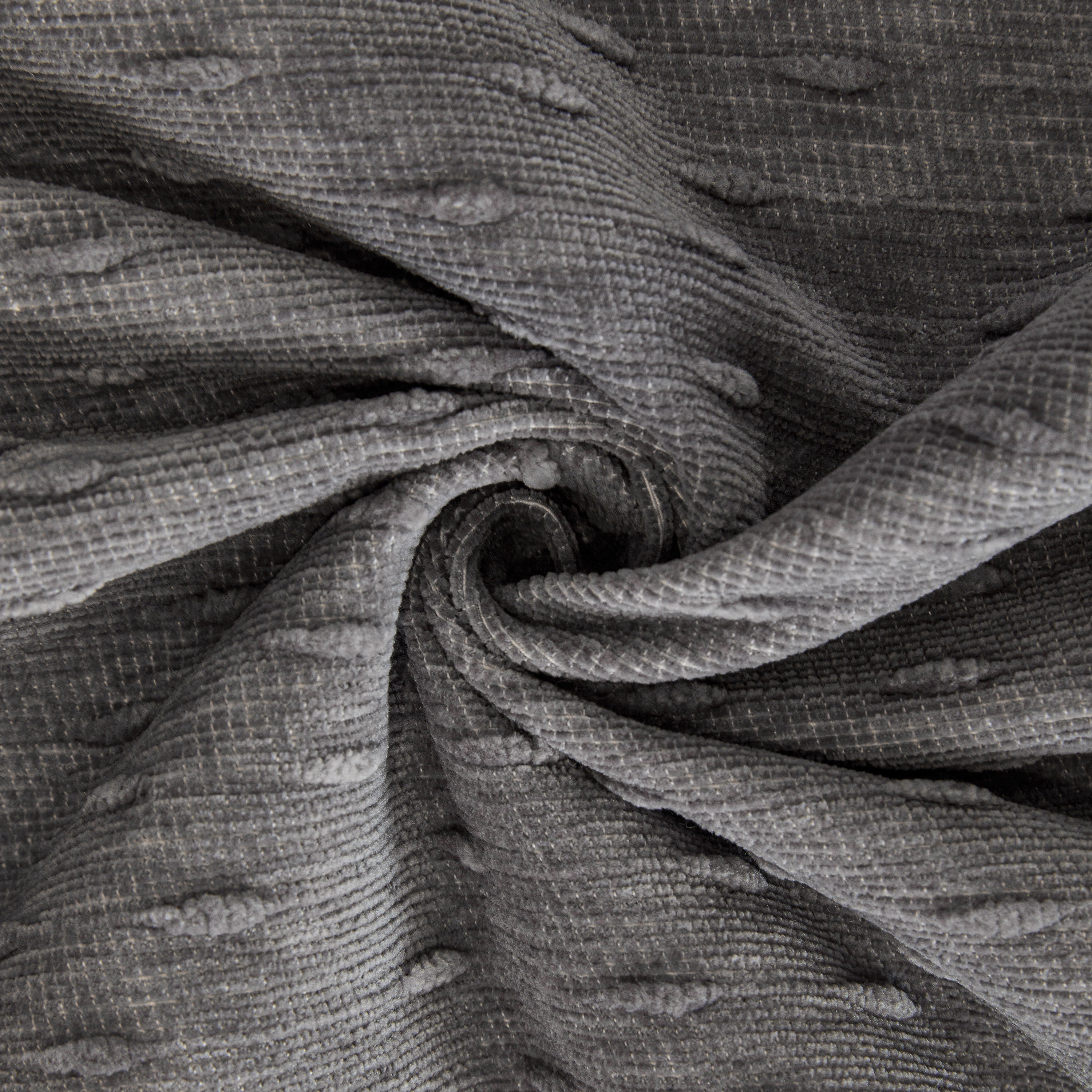 Textured Chenille Sofa Cover with Fringe Trim