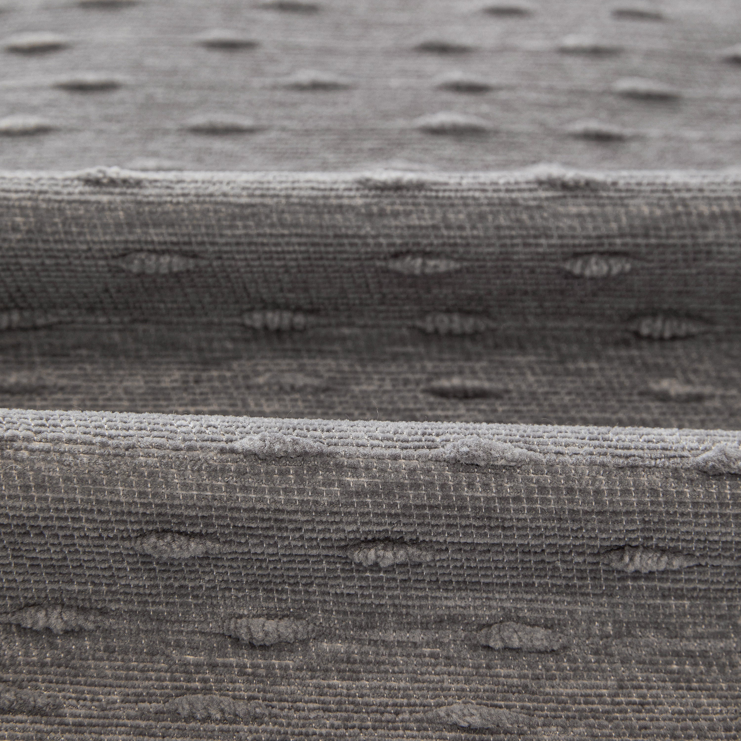 Textured Chenille Sofa Cover with Fringe Trim
