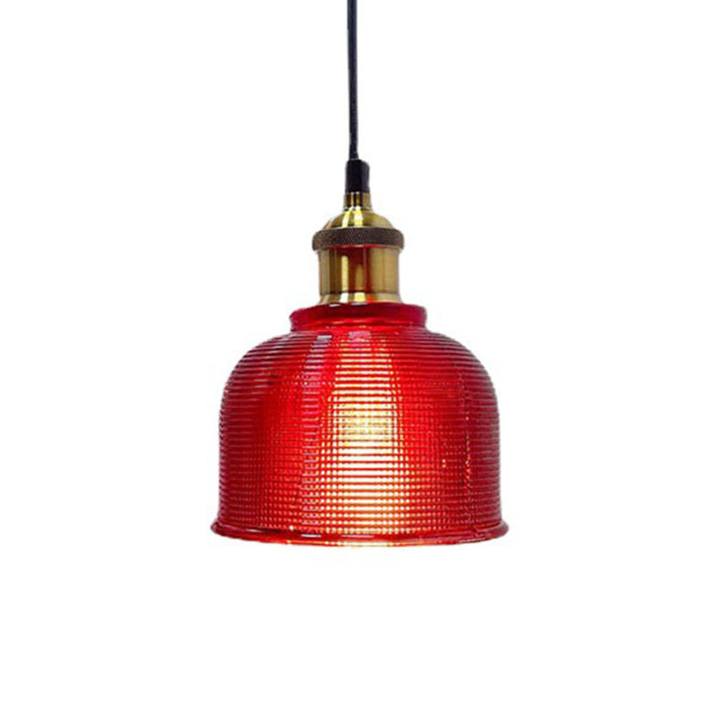 Textured Glass Pendant with Brass Fitter