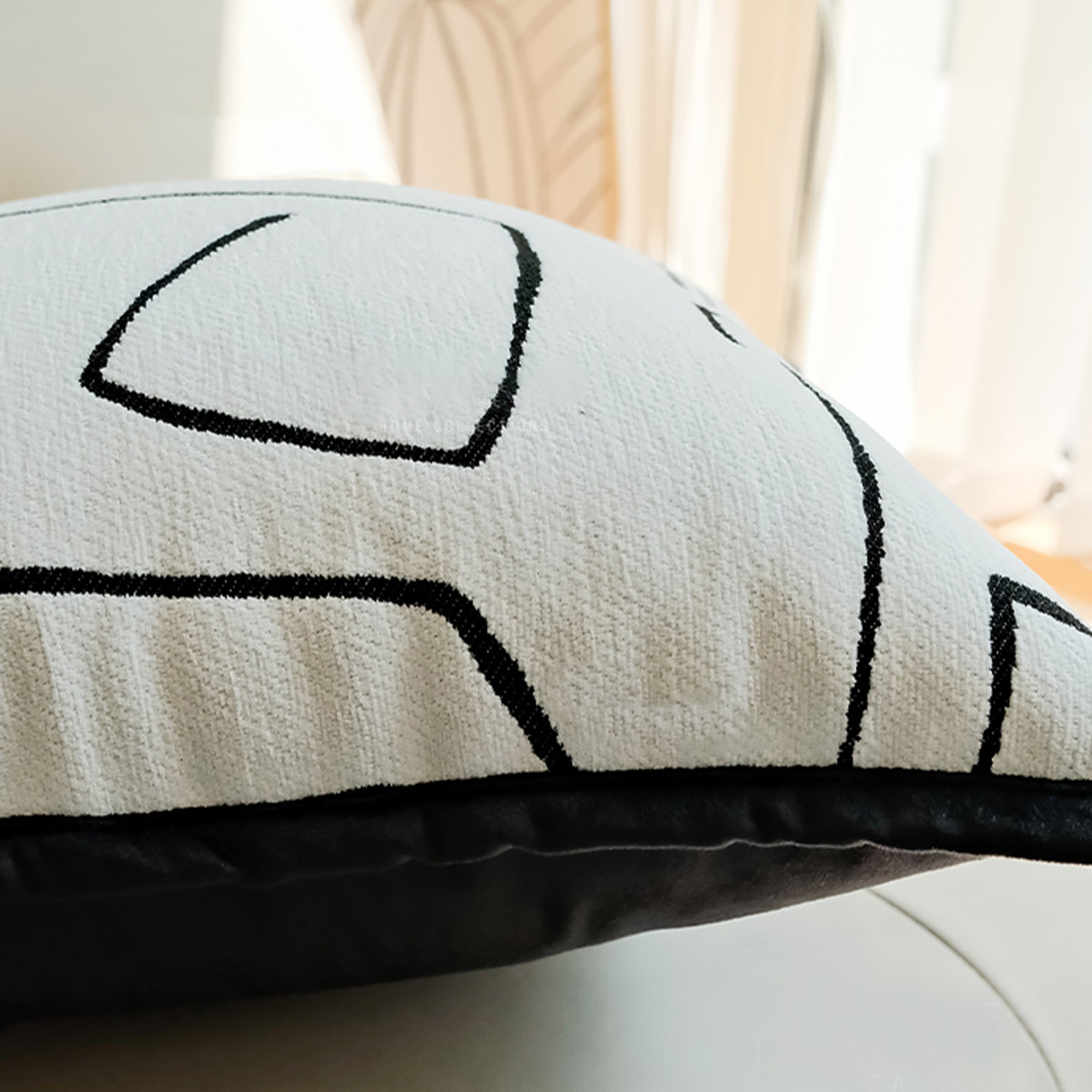 Textured Pillow Cover with Modern Patterns