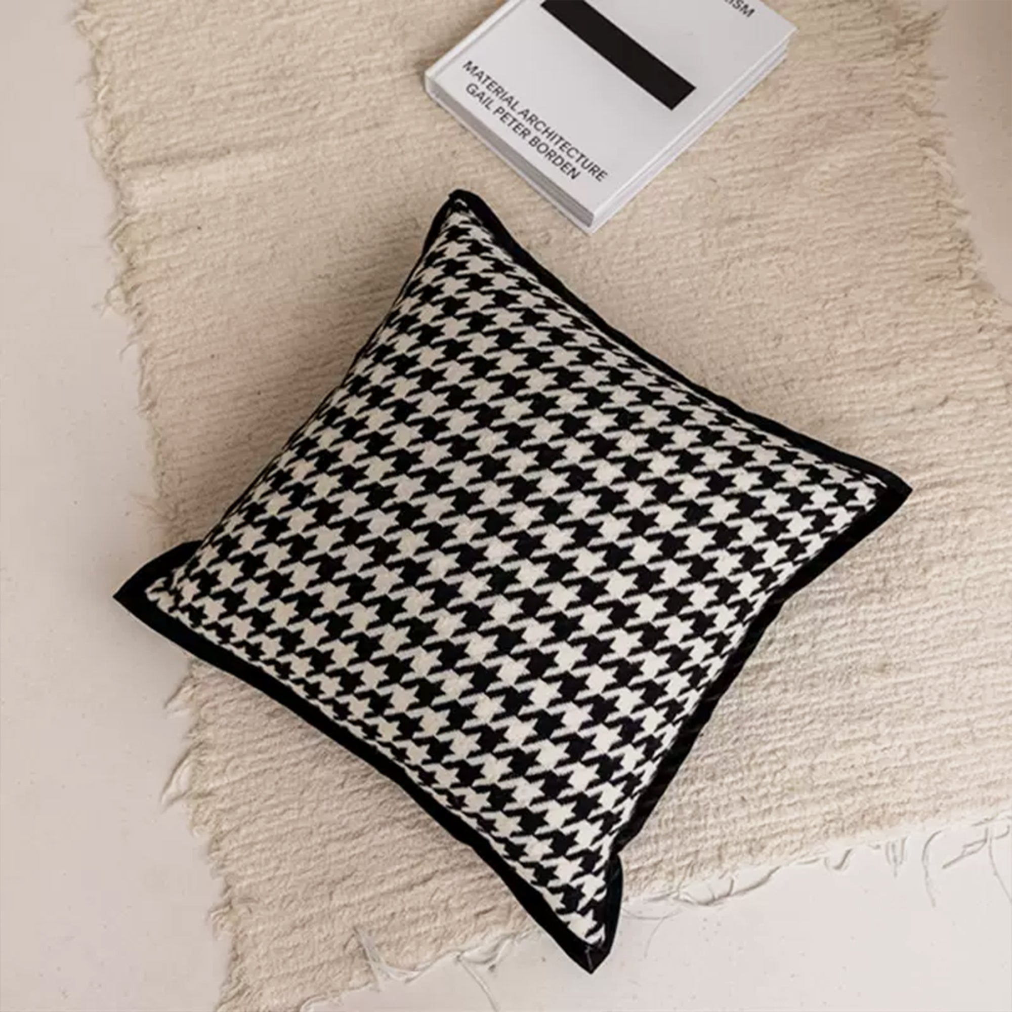 Textured Pillow Cover with Modern Patterns