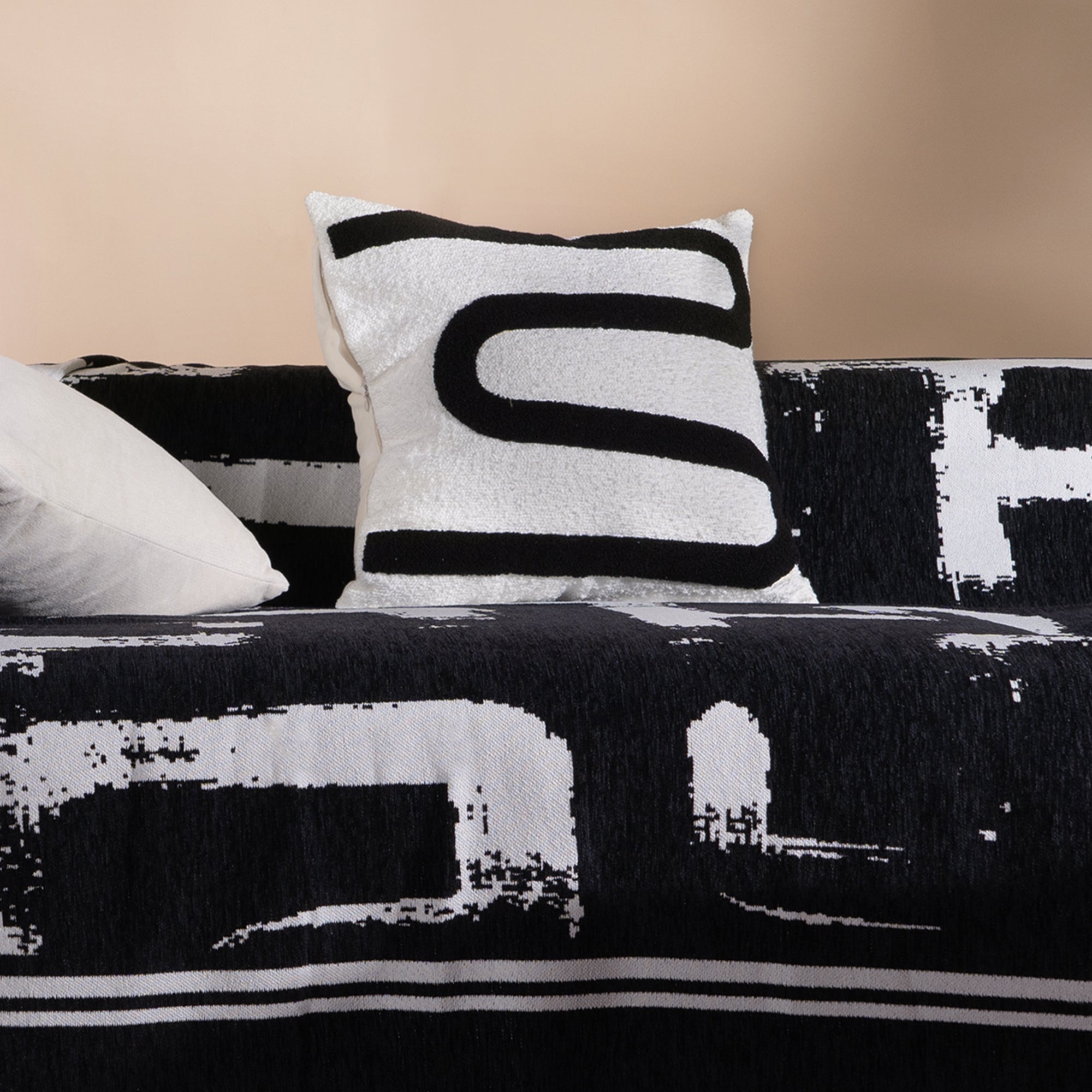 Textured Pillow Cover with Modern Patterns