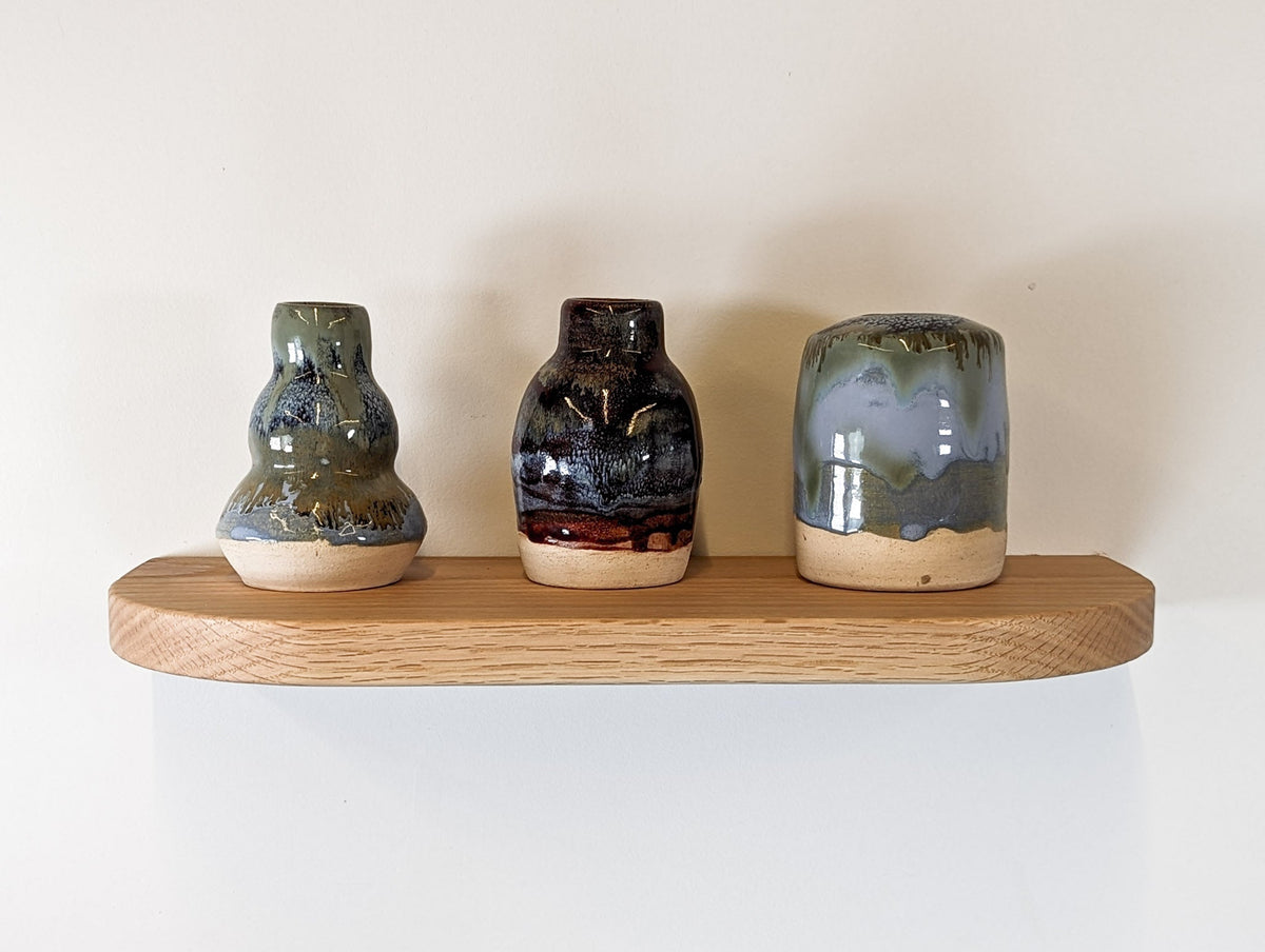 Thin Mahogany Floating Shelf with Rounded Corners