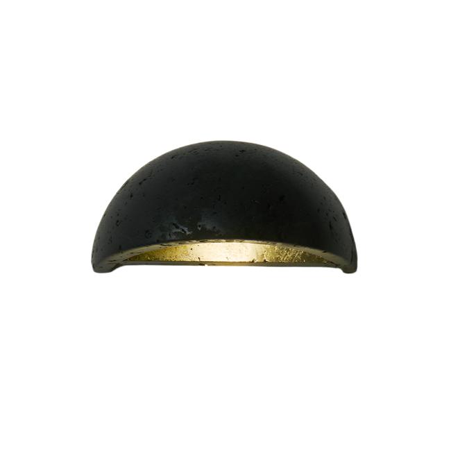 Travertine Wall Sconce with Curved LED Glow