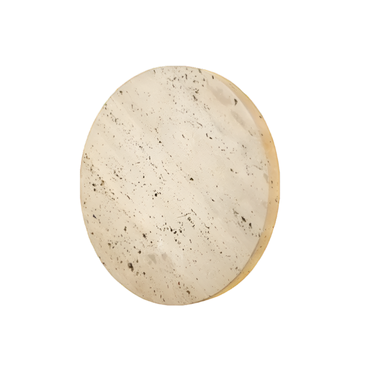 Natural Travertine Wall Sconce with Halo Glow