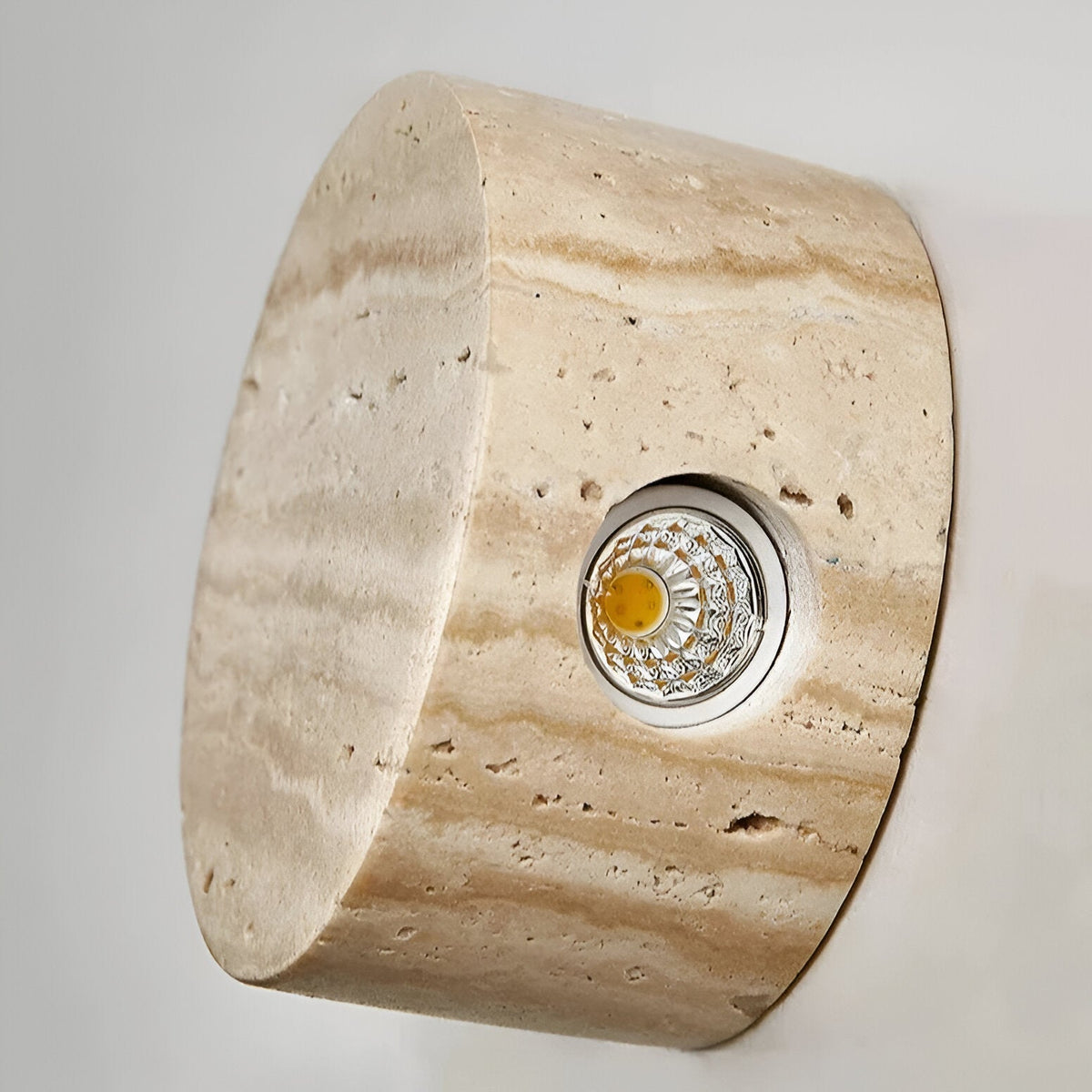Wabi Sabi Travertine Sconce with Up Down Glow