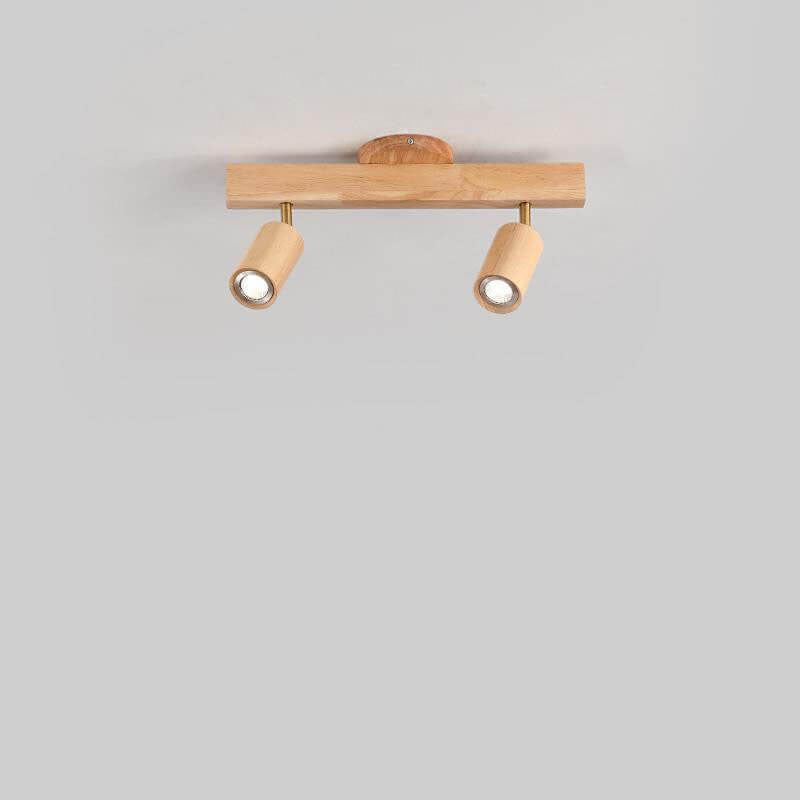 Wood Beam Track Ceiling Light Multi Head