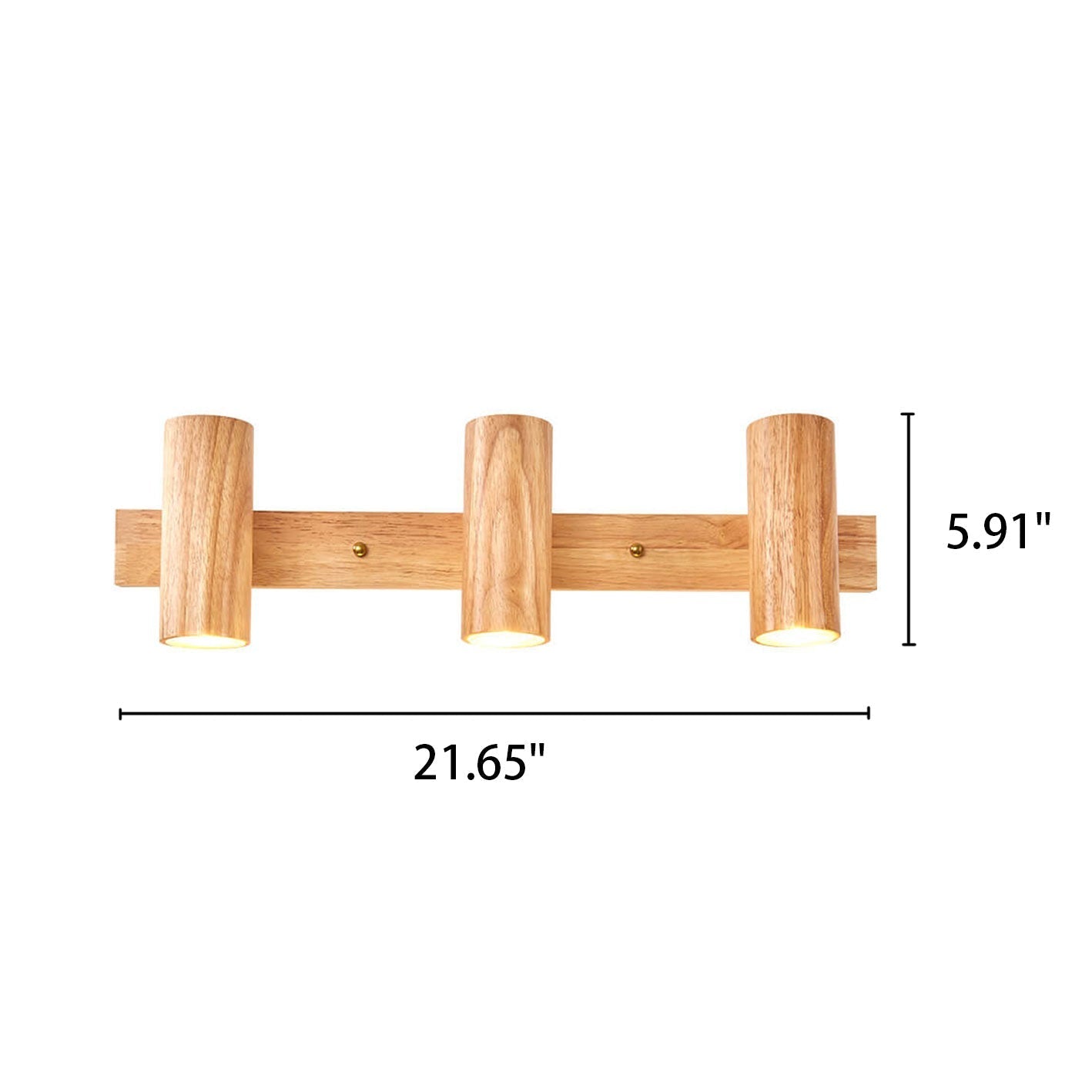Wood Cylinder LED Wall Light Multi Beam