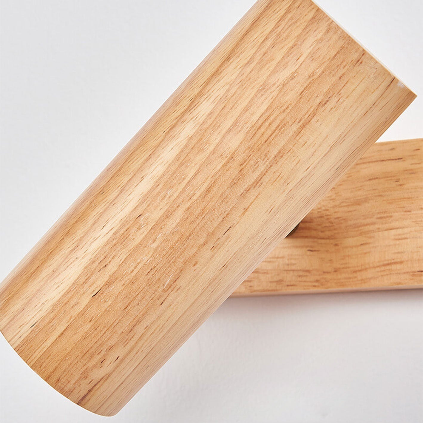 Wood Cylinder LED Wall Light Multi Beam