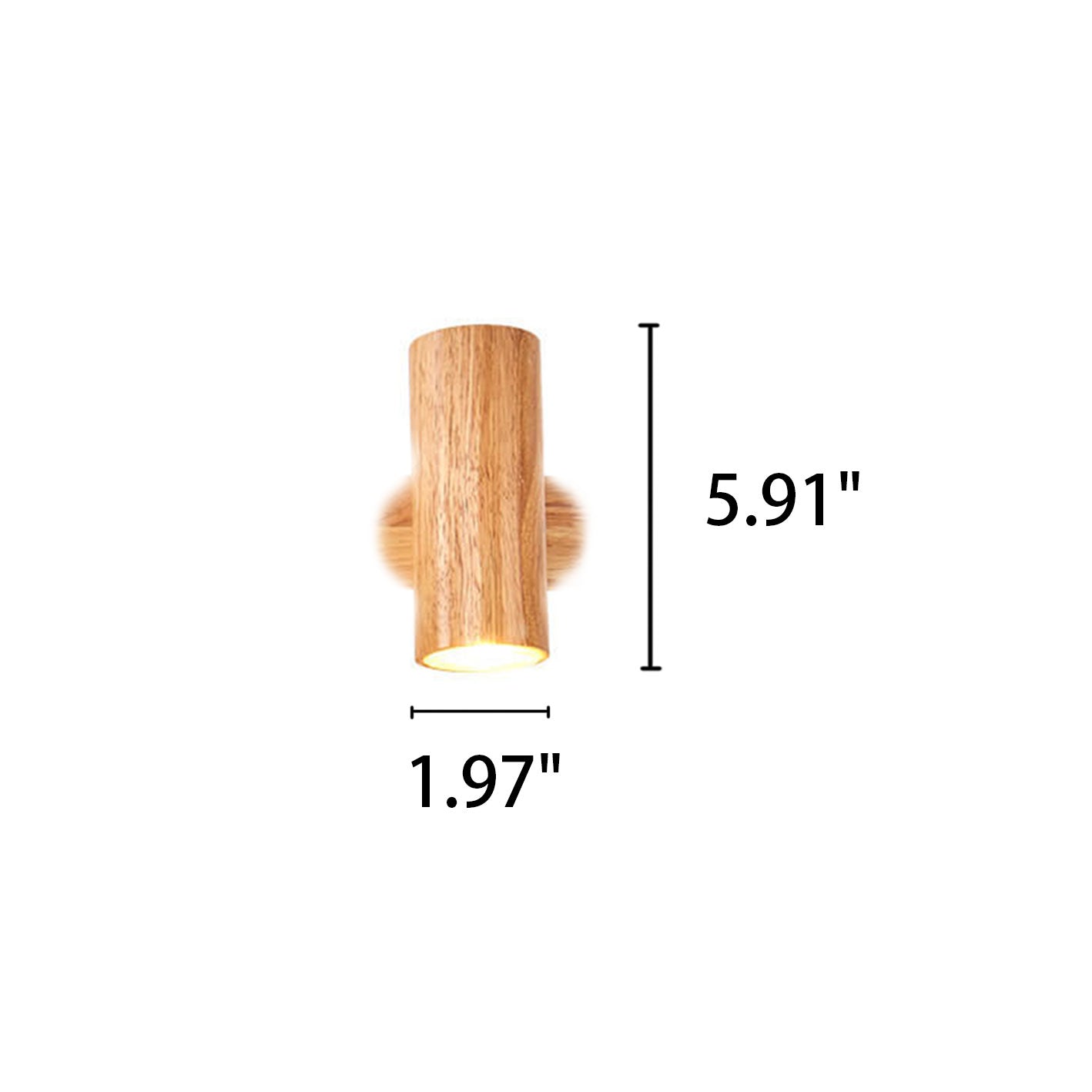 Wood Cylinder LED Wall Light Multi Beam
