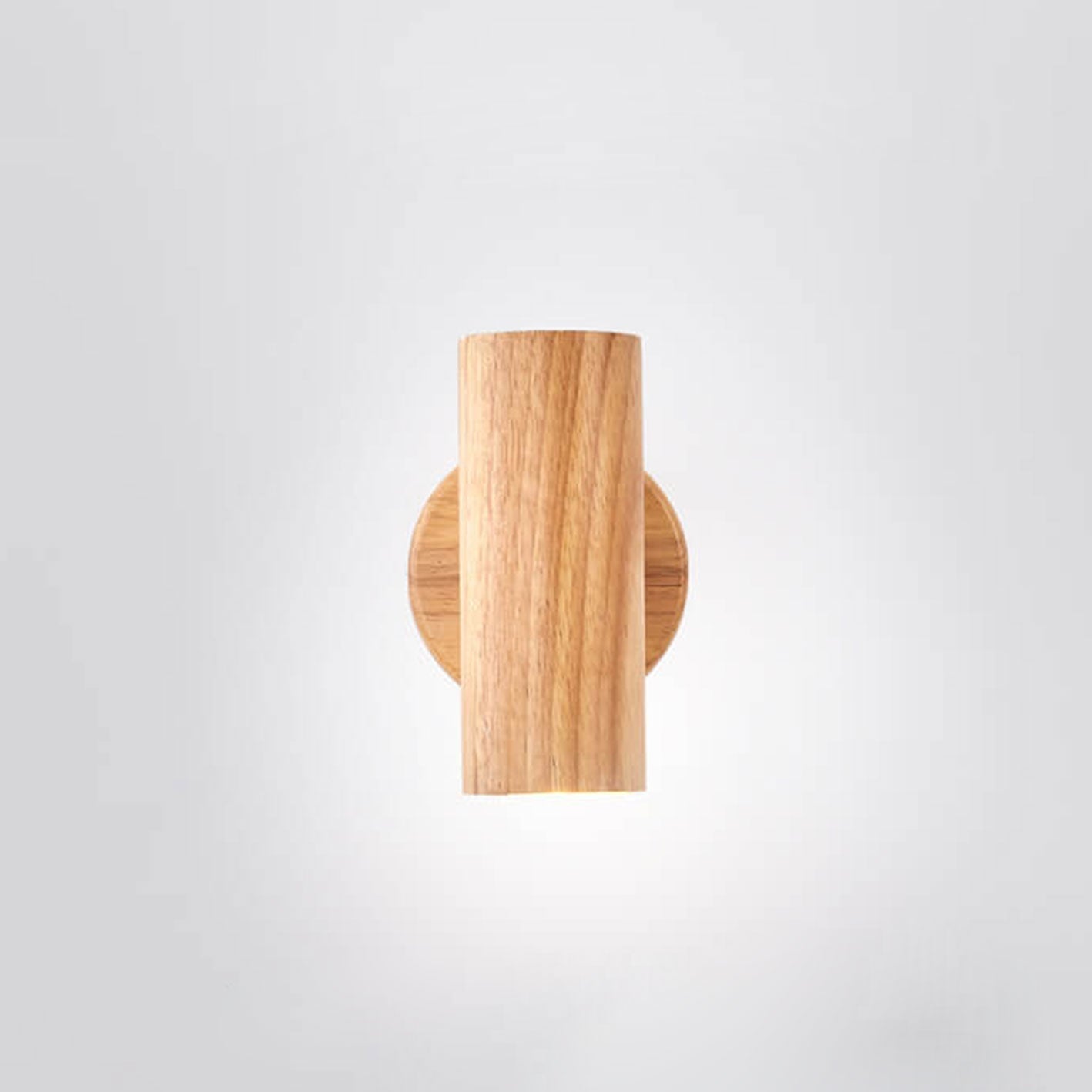 Wood Cylinder LED Wall Light Multi Beam
