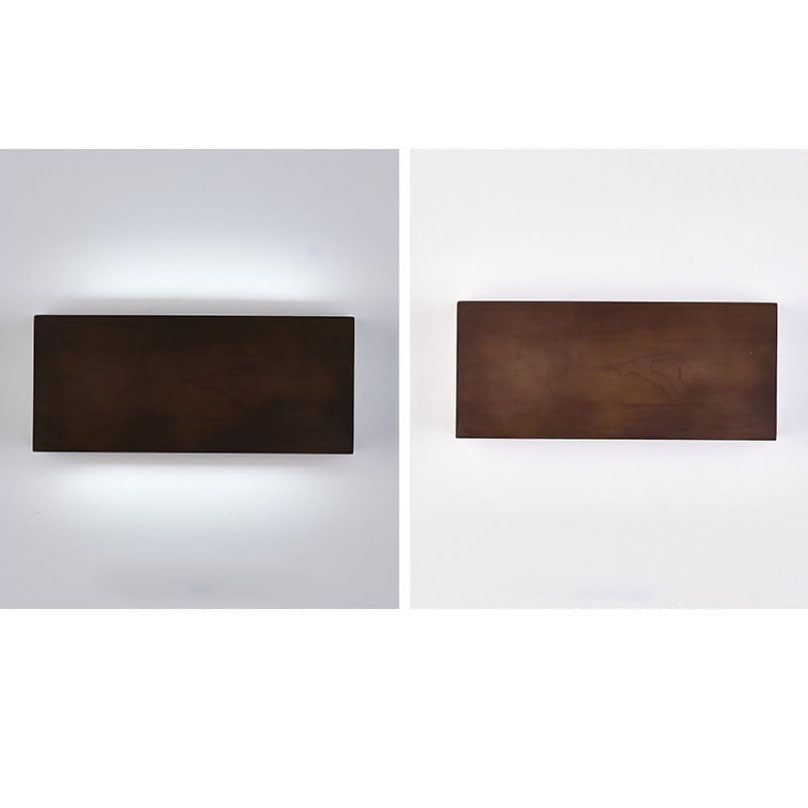 Wood Panel LED Wall Light with Side Glow