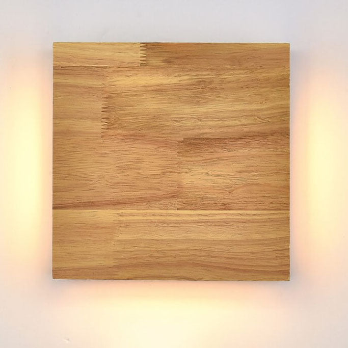 Wood Panel LED Wall Light with Side Glow