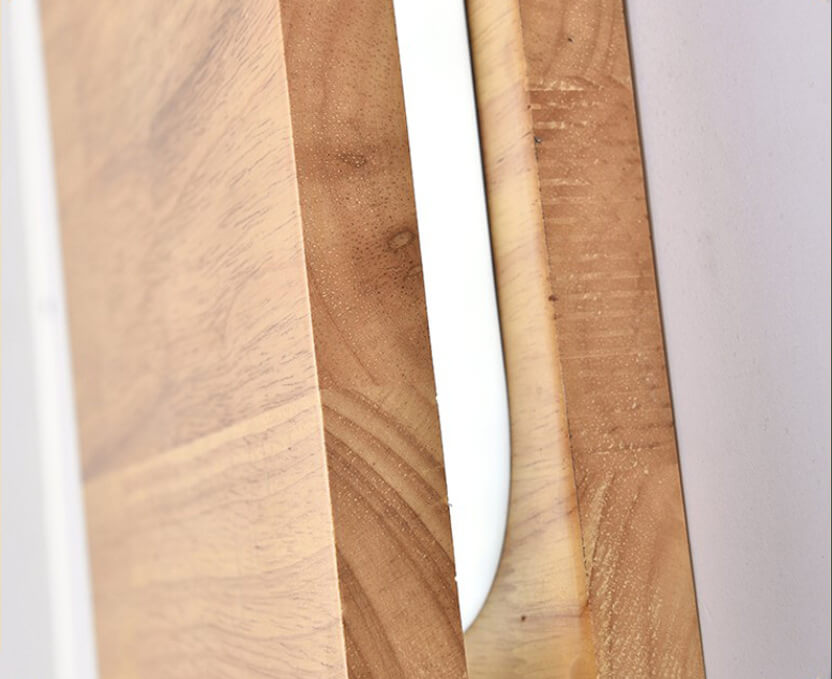 Wood Panel LED Wall Light with Side Glow