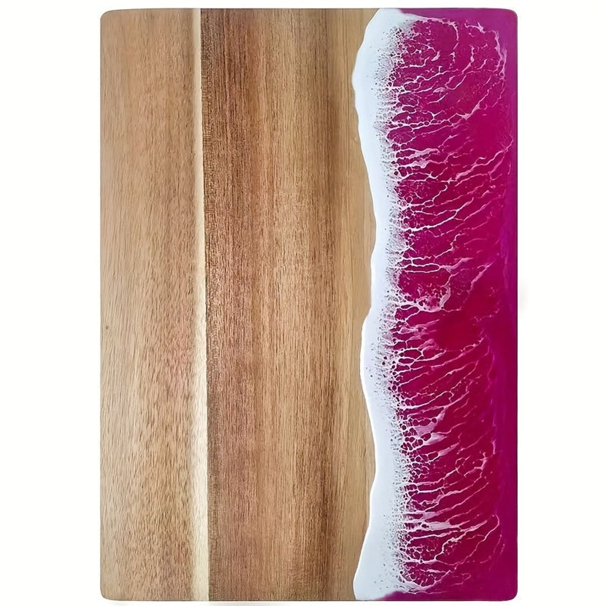 Acacia Wood Resin Chopping Board With Ocean Inlay For Serving And Cutting - Image 7