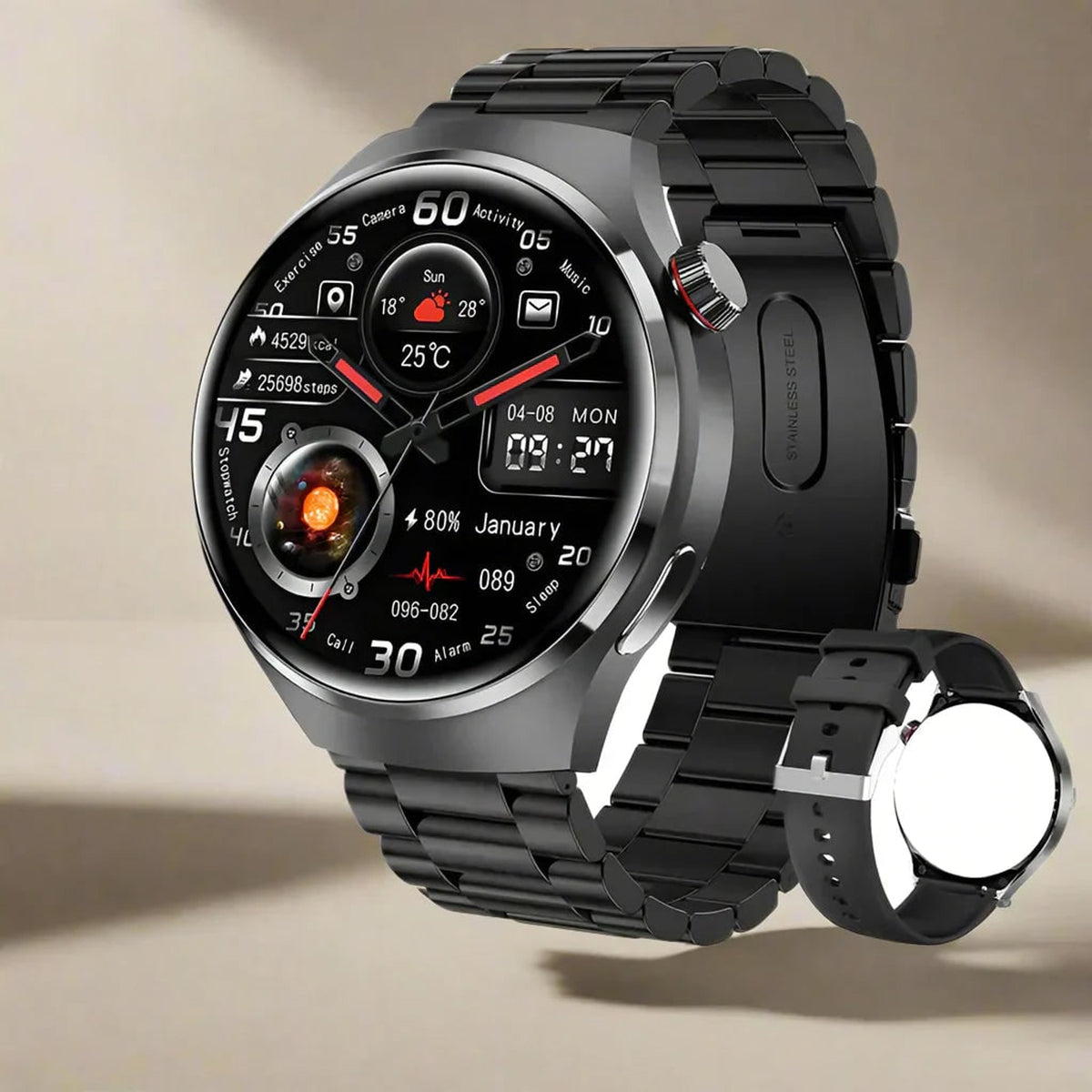 Ares Pro 2024 Smartwatch With NFC GPS Health Monitor And Bluetooth Calling - Image 2