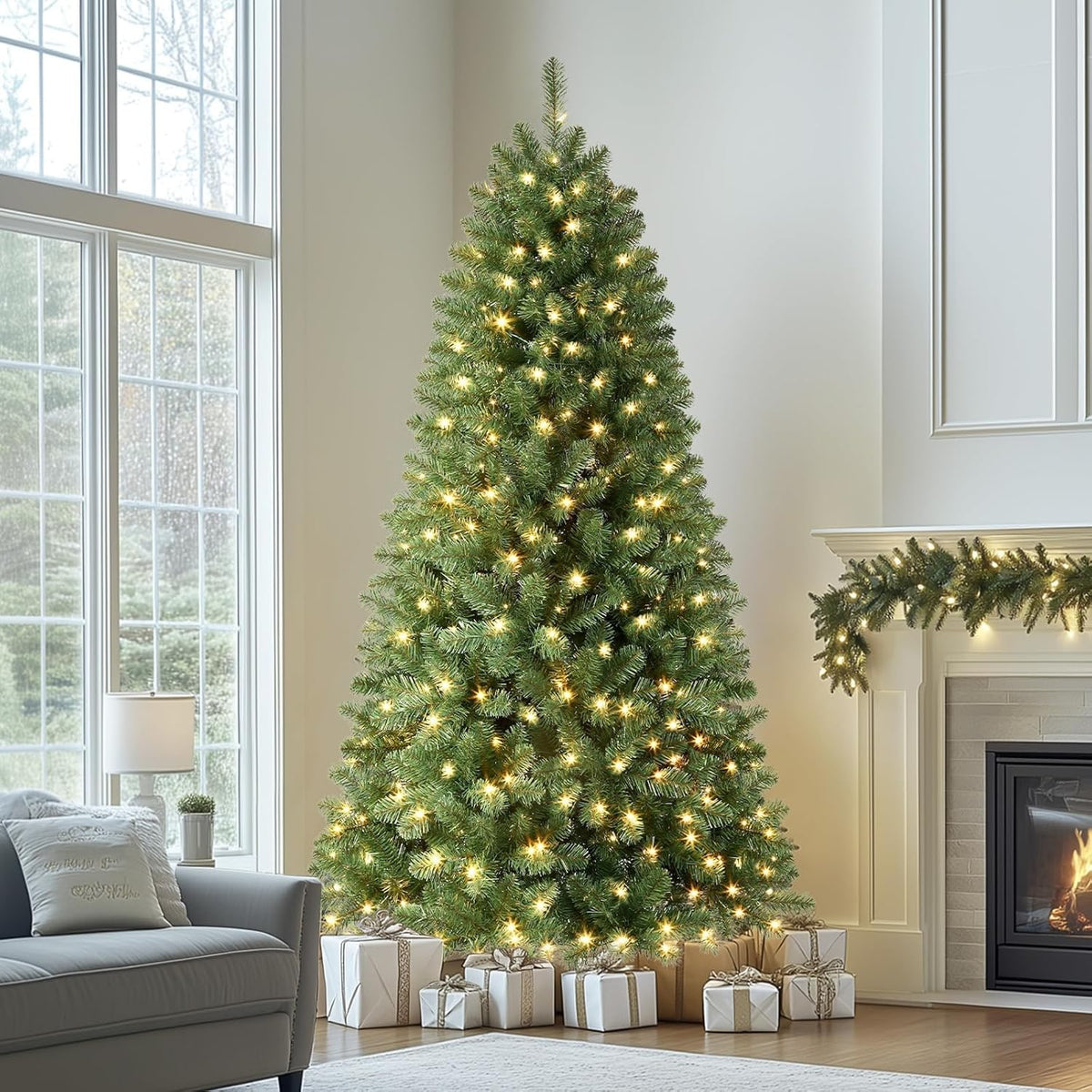 Artificial Christmas Tree With 250 Warm White Lights And 900 Branch Tips - Image 1