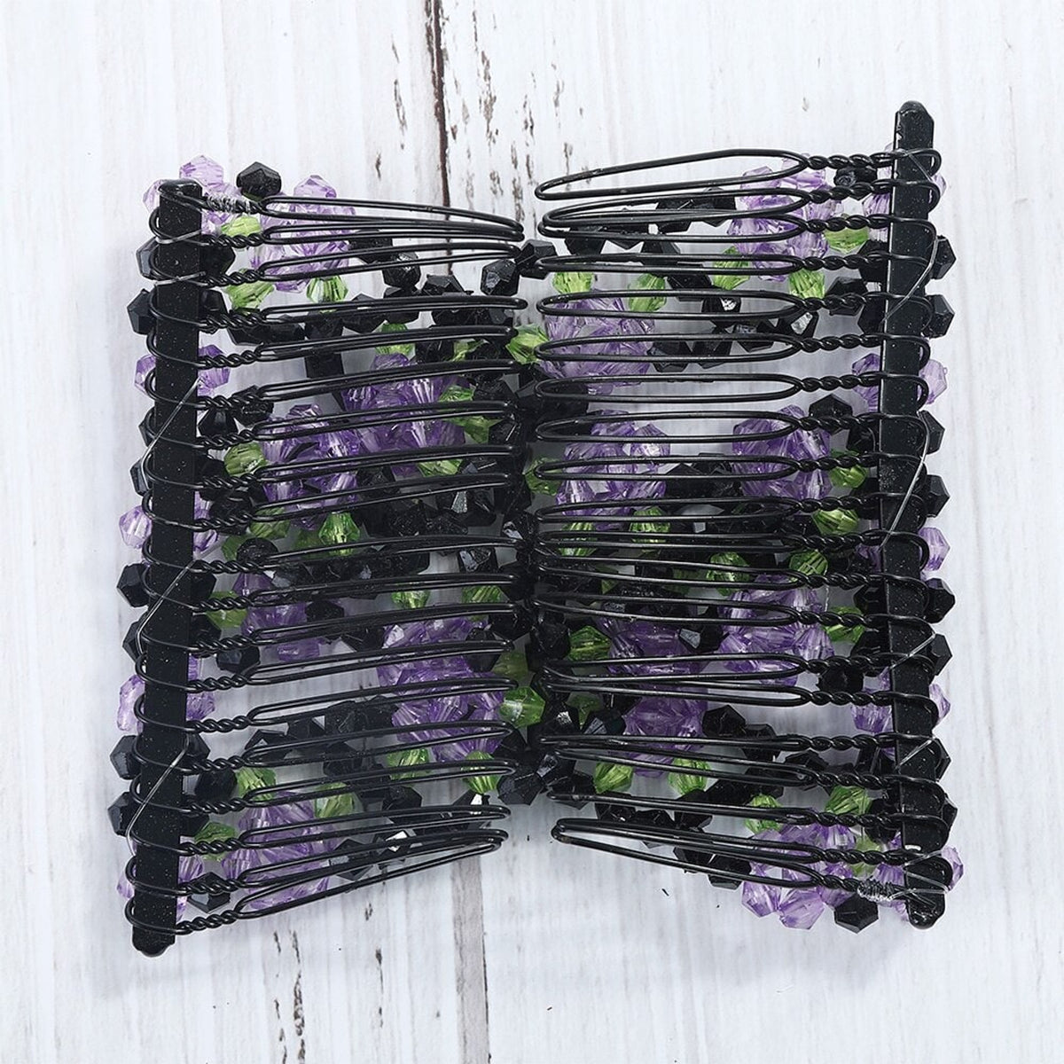 Beaded Hair Comb For Strong Hold Stretchable Design And Workout-Ready Styling - Image 3