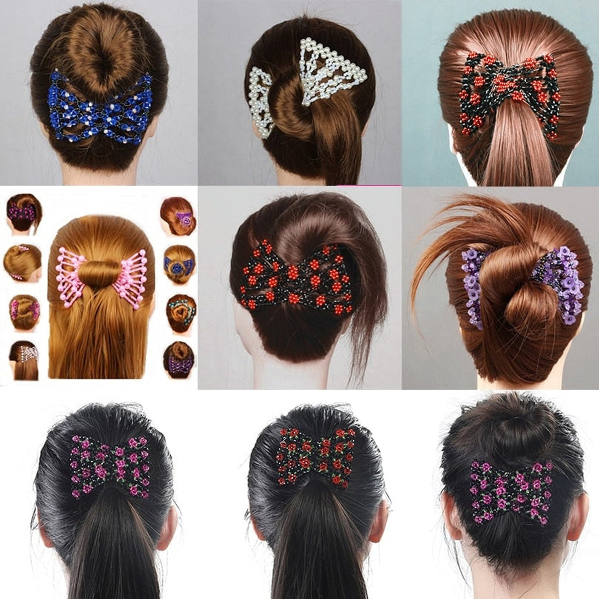 Beaded Hair Comb For Strong Hold Stretchable Design And Workout-Ready Styling - Image 2