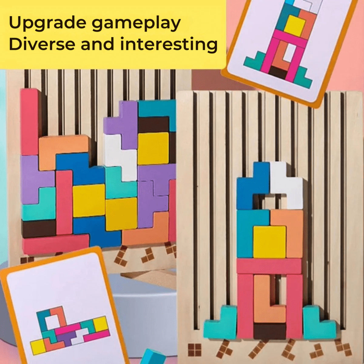 Briqlearn Wooden Block Puzzle For Creative Stacking And Logical Thinking - Image 3