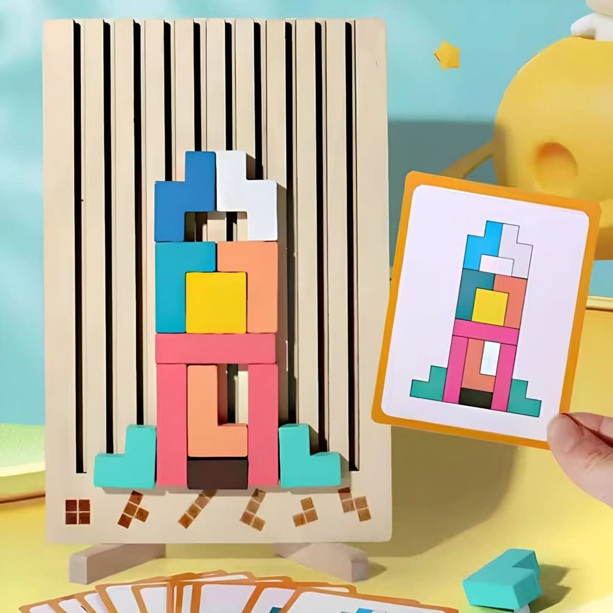 Briqlearn Wooden Block Puzzle For Creative Stacking And Logical Thinking - Image 7