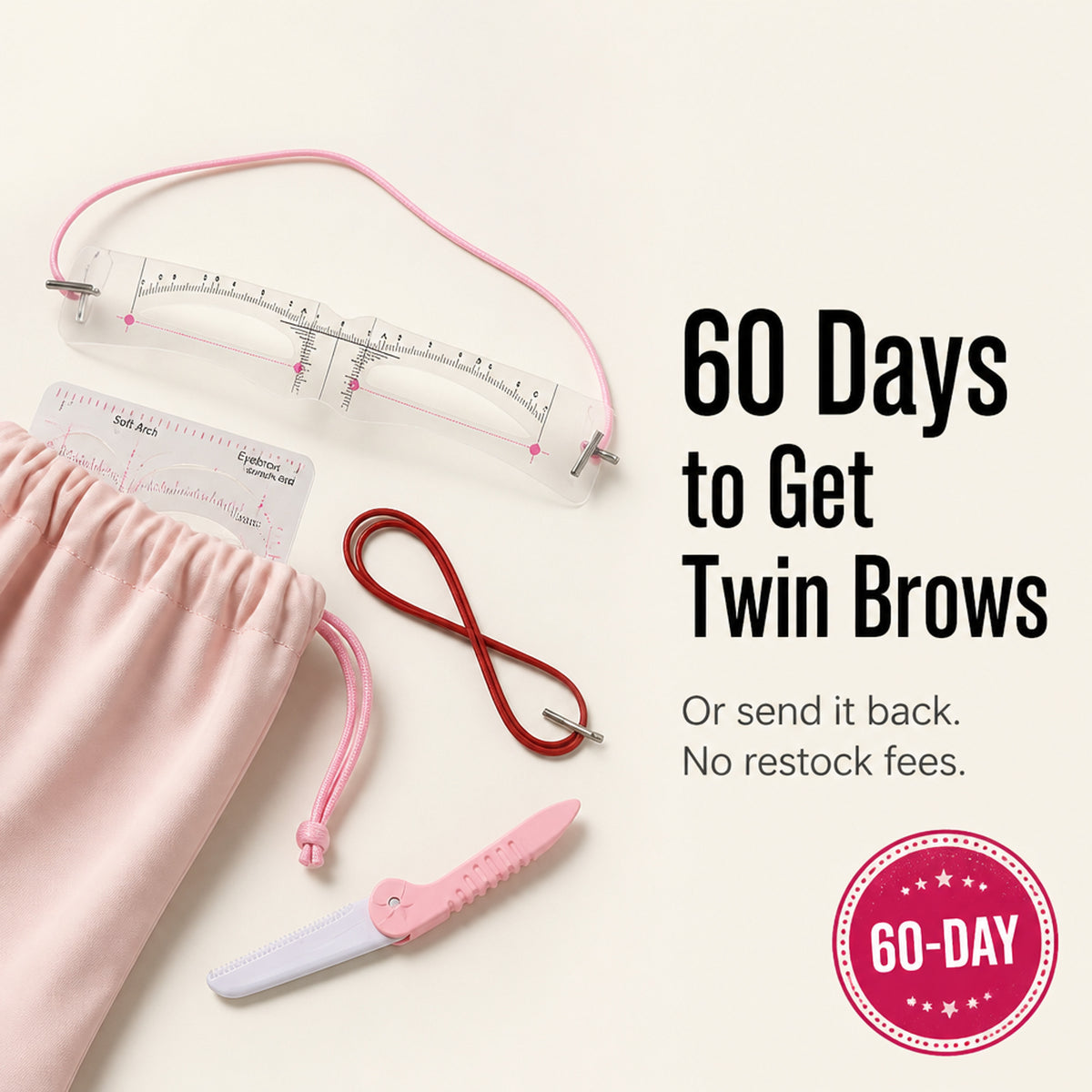 Brow Stencil With Adjustable Strap 12 Shape Templates For Hands-Free Symmetrical Brows - Image 7