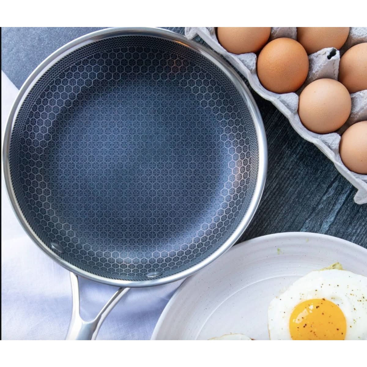 Chefcraft Stainless Steel Non Stick Frying Pan For Effortless Cooking With Cool-Touch Grip - Image 5